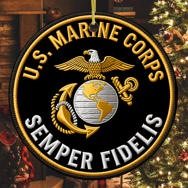 U.S. Marine Corps Semper Fidelis Veteran Ornament