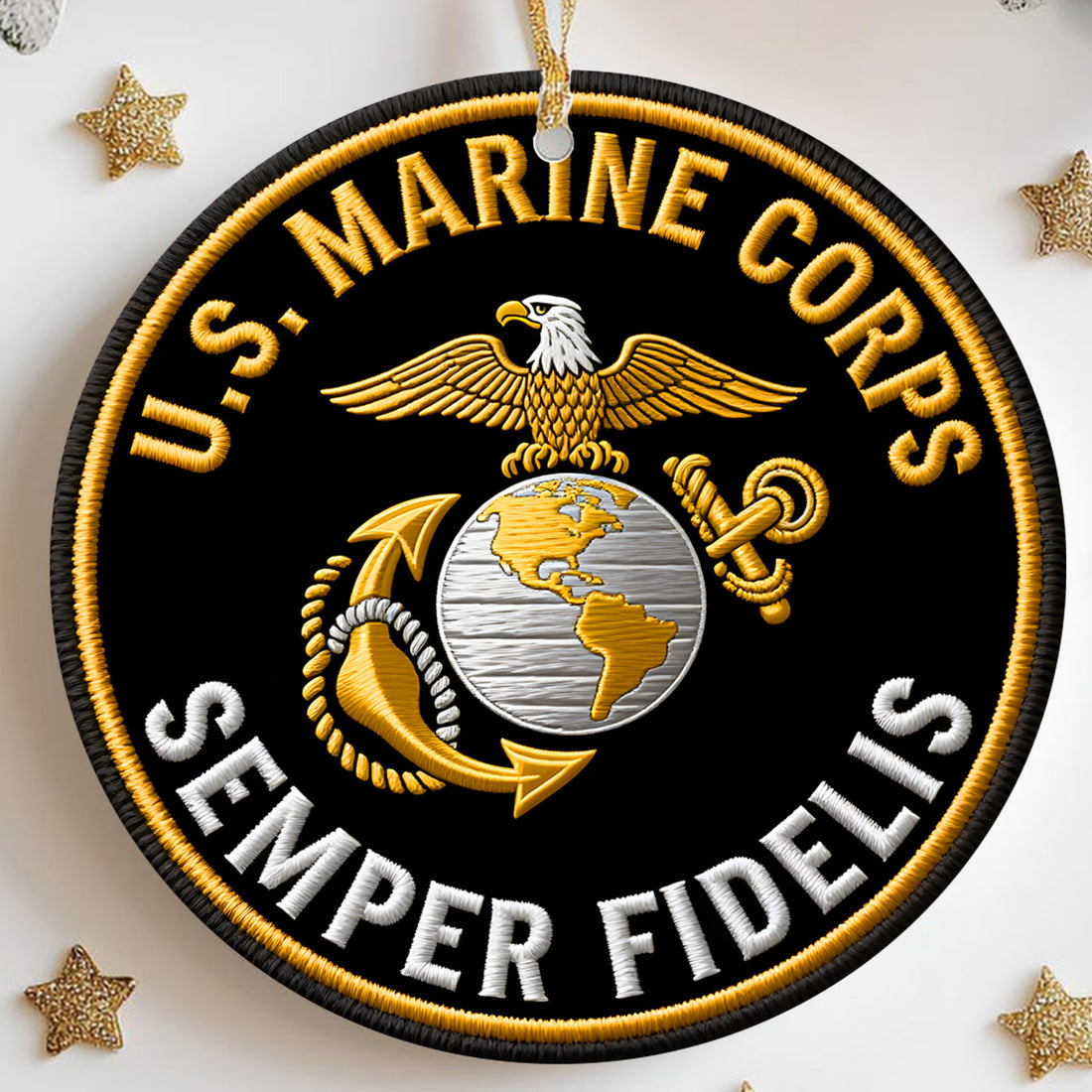 U.S. Marine Corps Semper Fidelis Always Faithful Proud Veteran Spirit of Honor and Loyalty Ornament