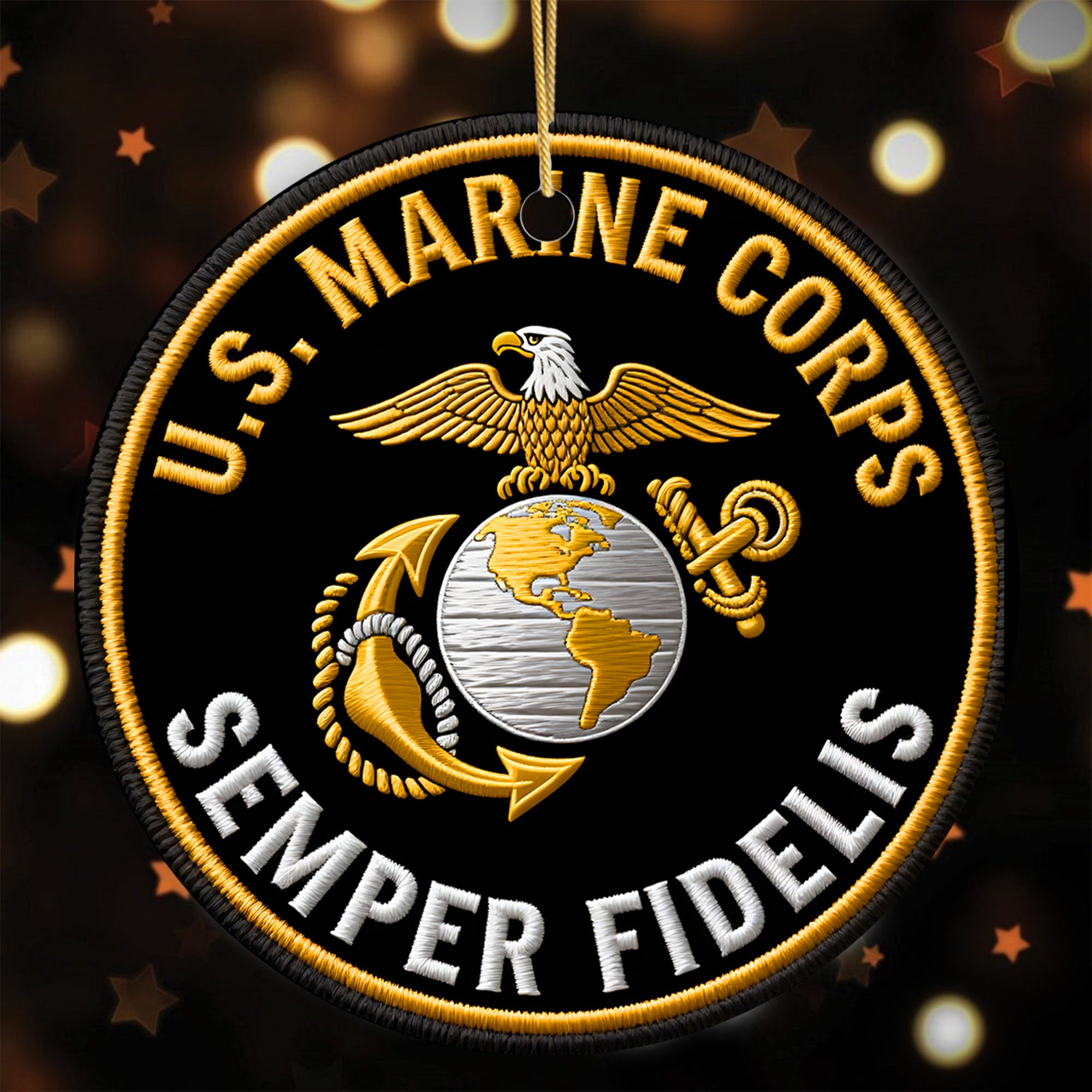 U.S. Marine Corps Semper Fidelis Always Faithful Proud Veteran Spirit of Honor and Loyalty Ornament