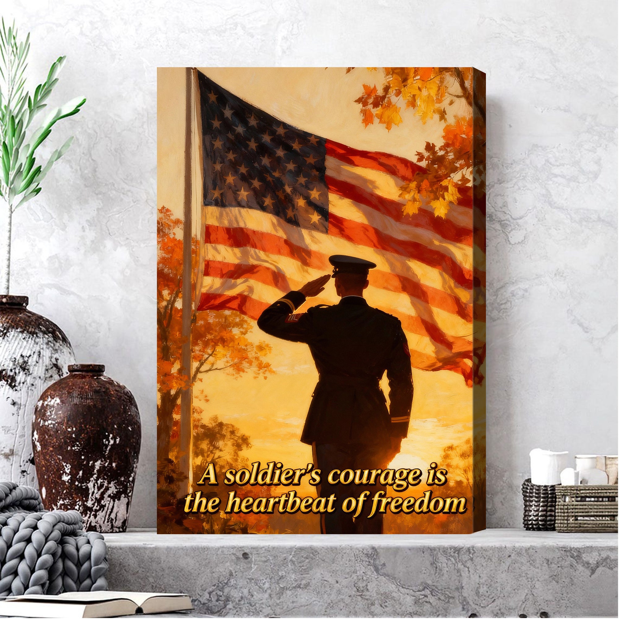 Soldier's Courage Heartbeat of Freedom Poster