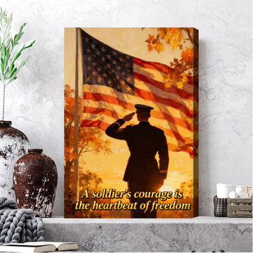 Soldier's Courage Heartbeat of Freedom Poster
