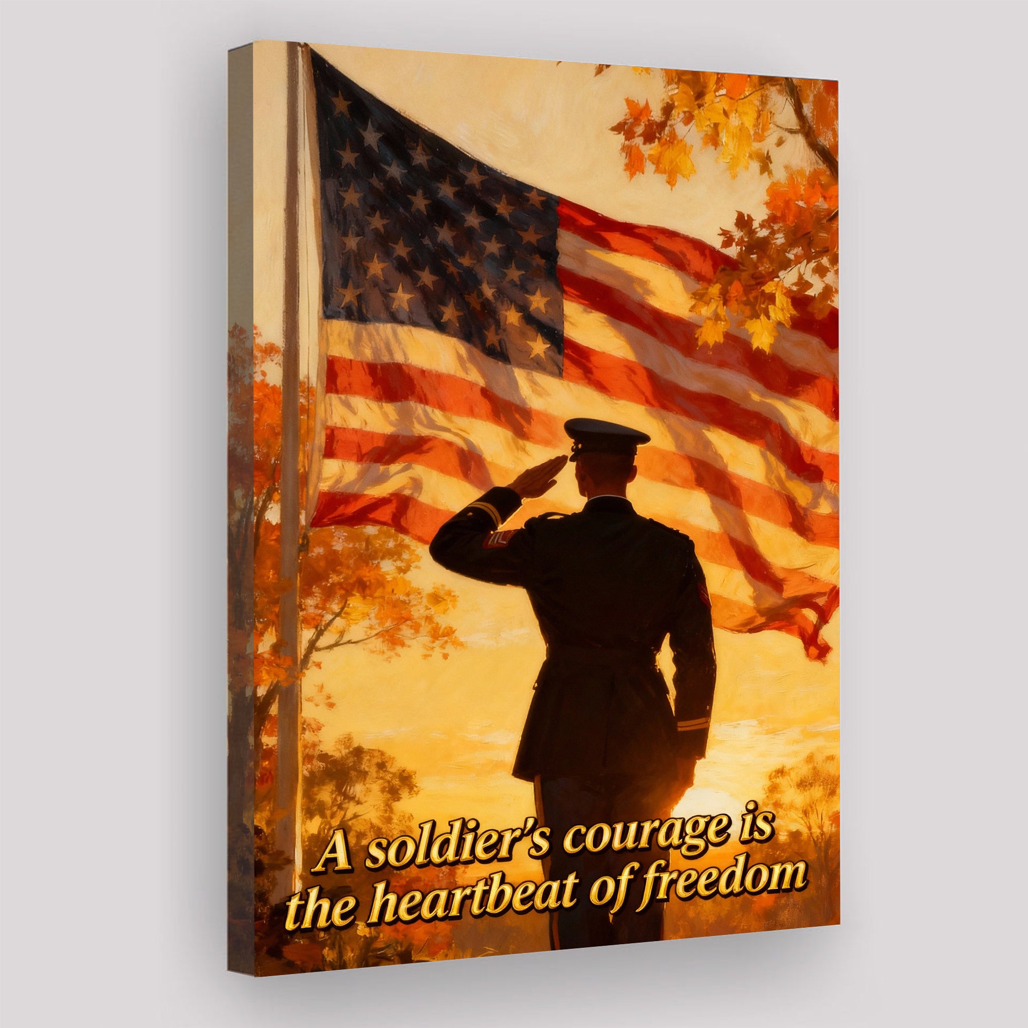 Soldier's Courage Heartbeat of Freedom Poster