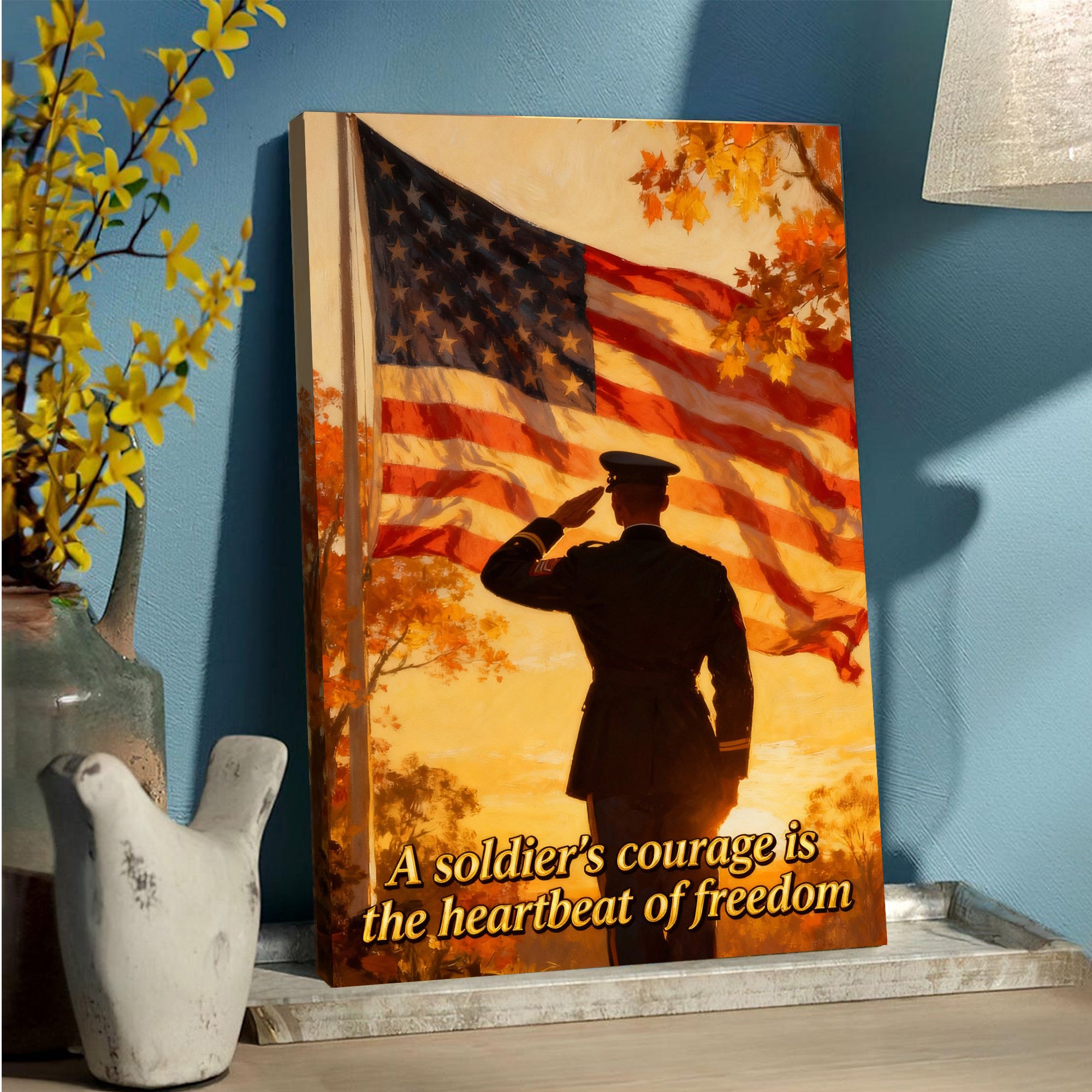 Soldier's Courage Heartbeat of Freedom Poster
