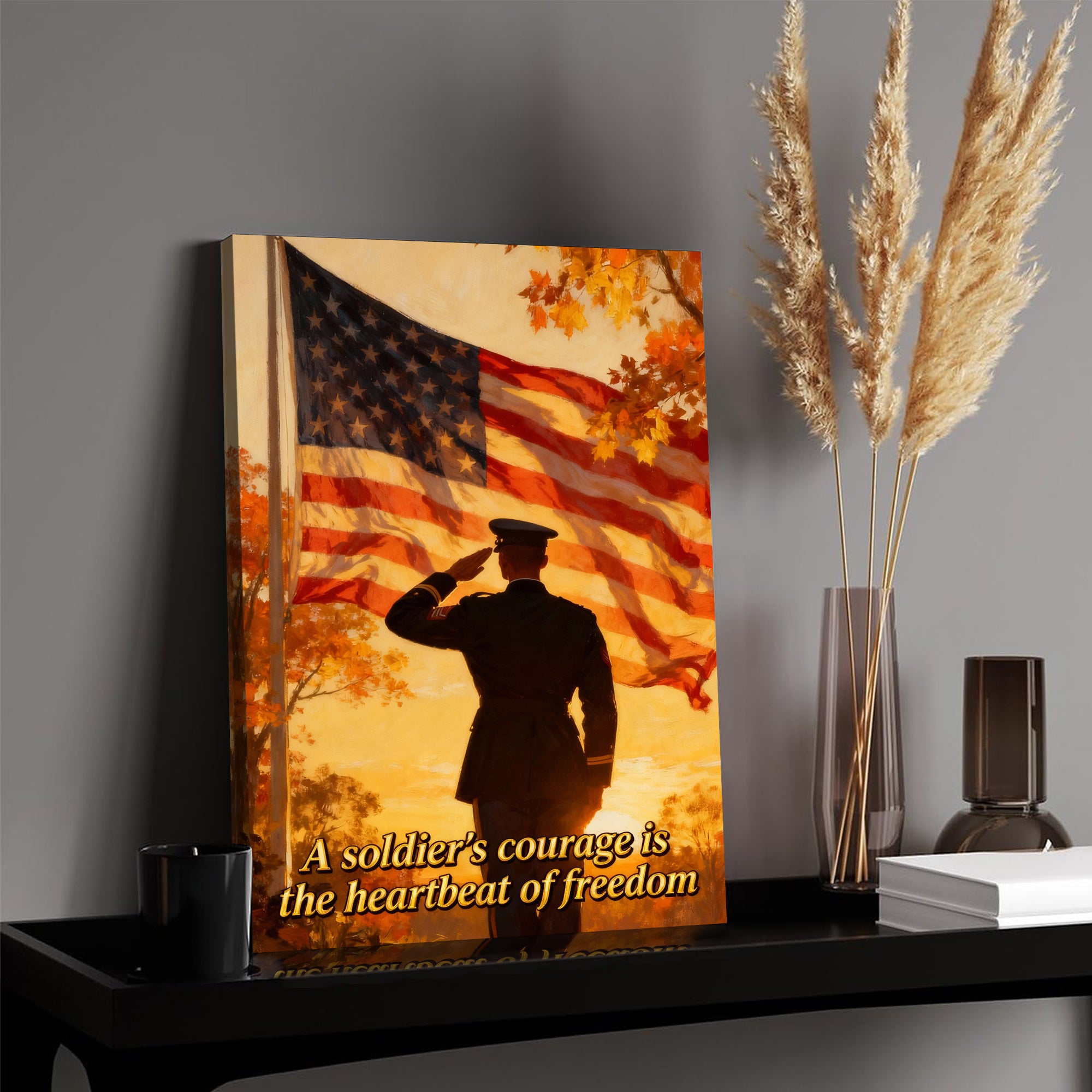 Soldier's Courage Heartbeat of Freedom Poster