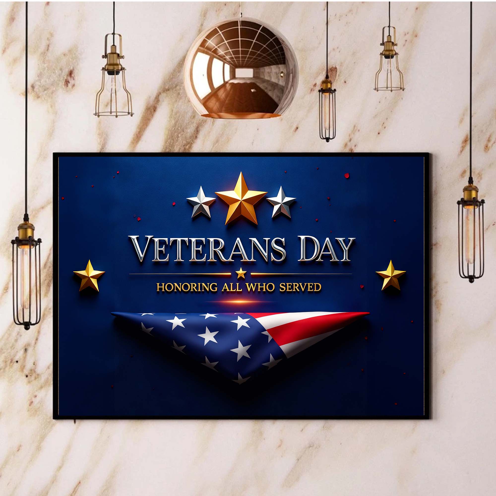 Veterans Day Honoring All Who Served Poster