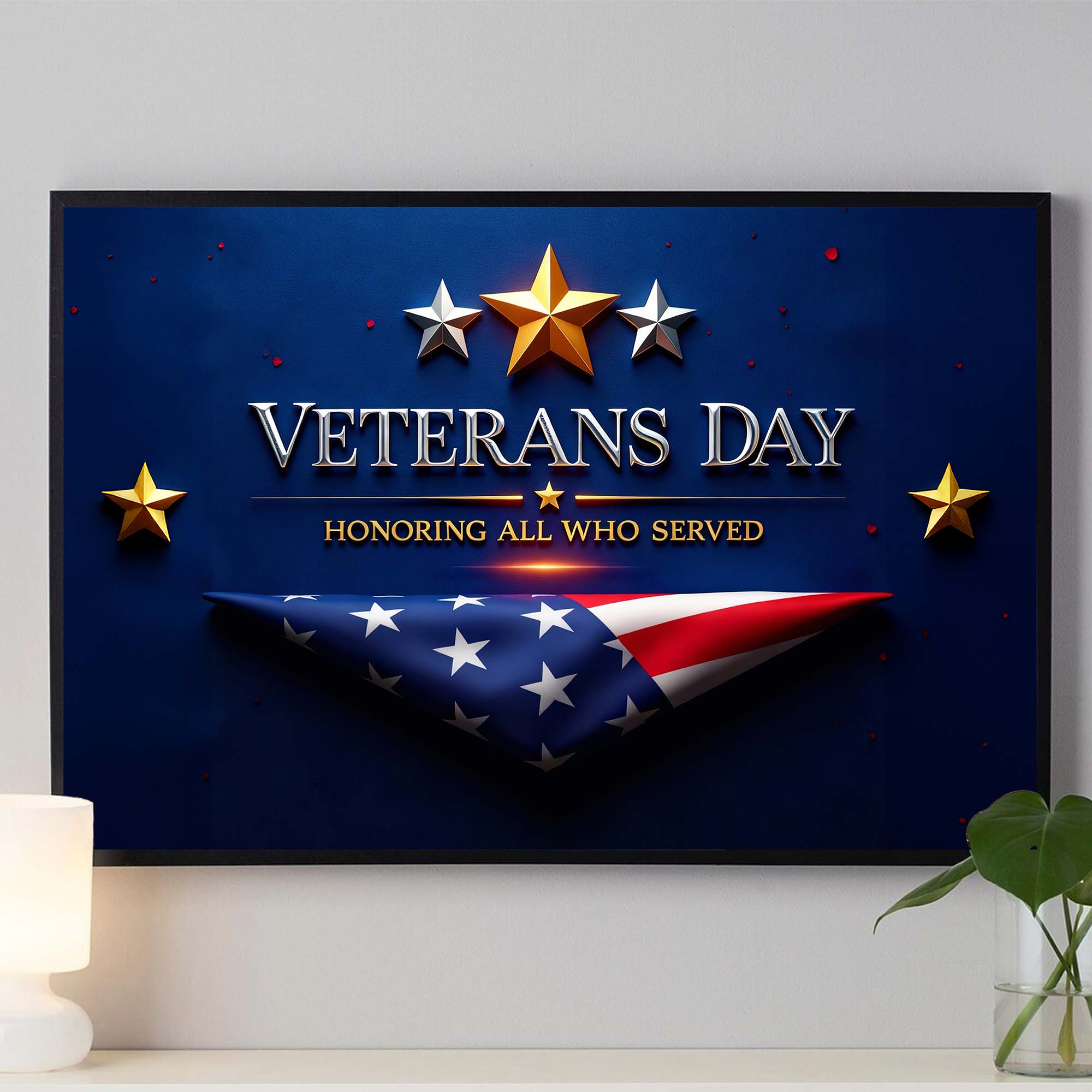 Veterans Day Honoring All Who Served Poster