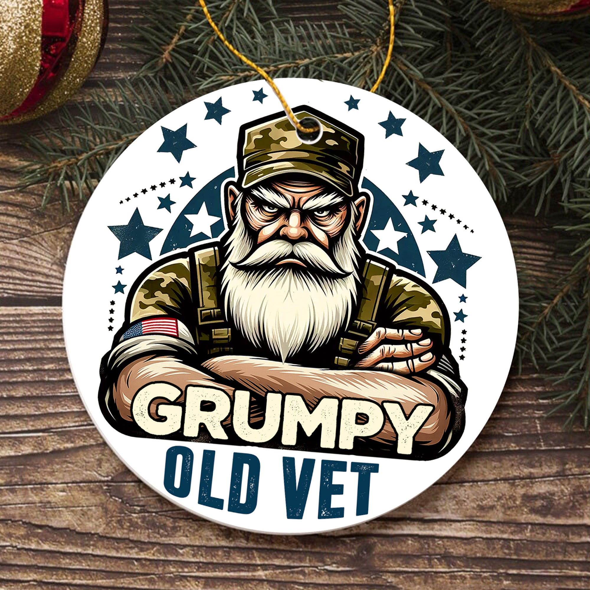 Veteran Pride Bald Eagle Ornament