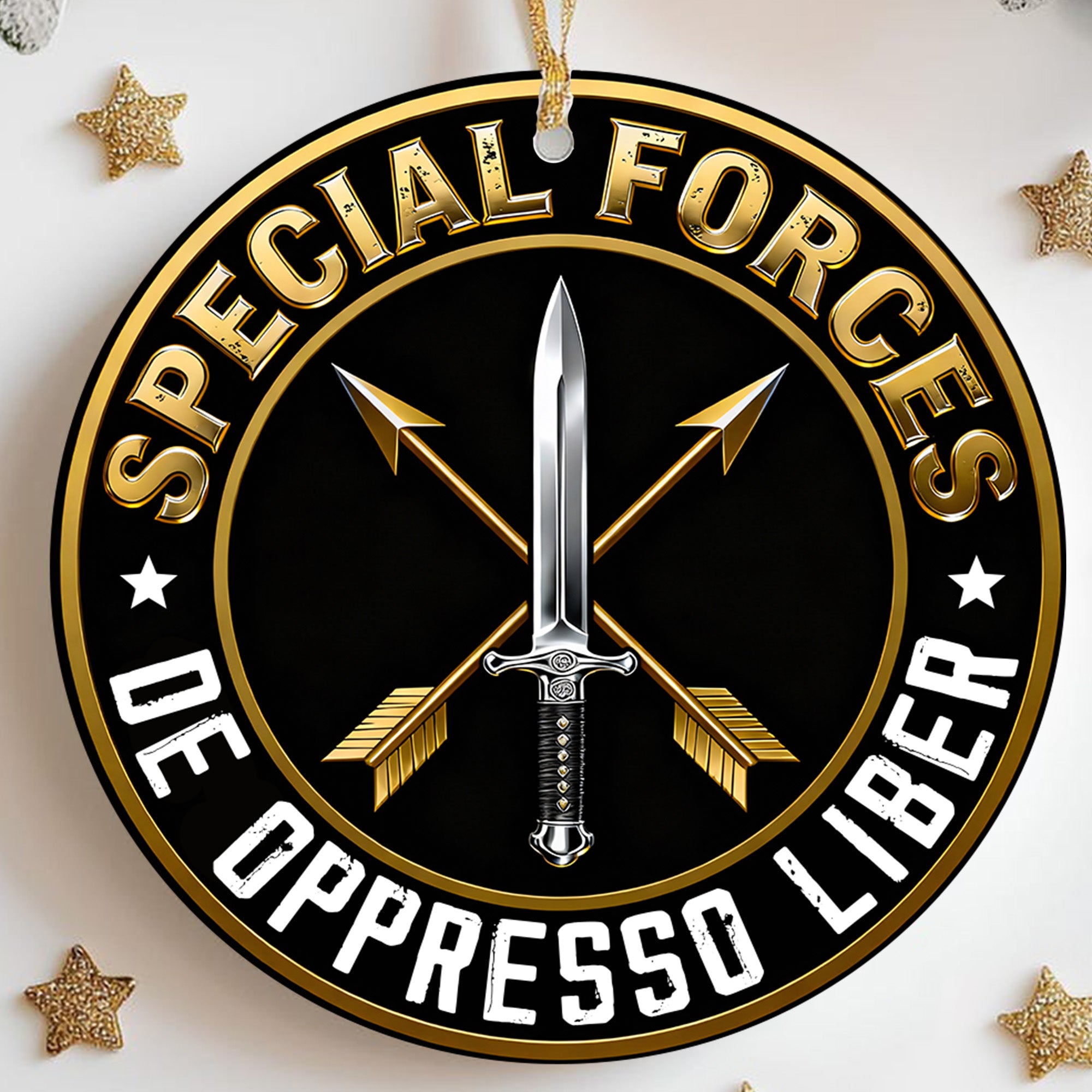 Green Beret De Oppresso Liber Ornament Secondary image