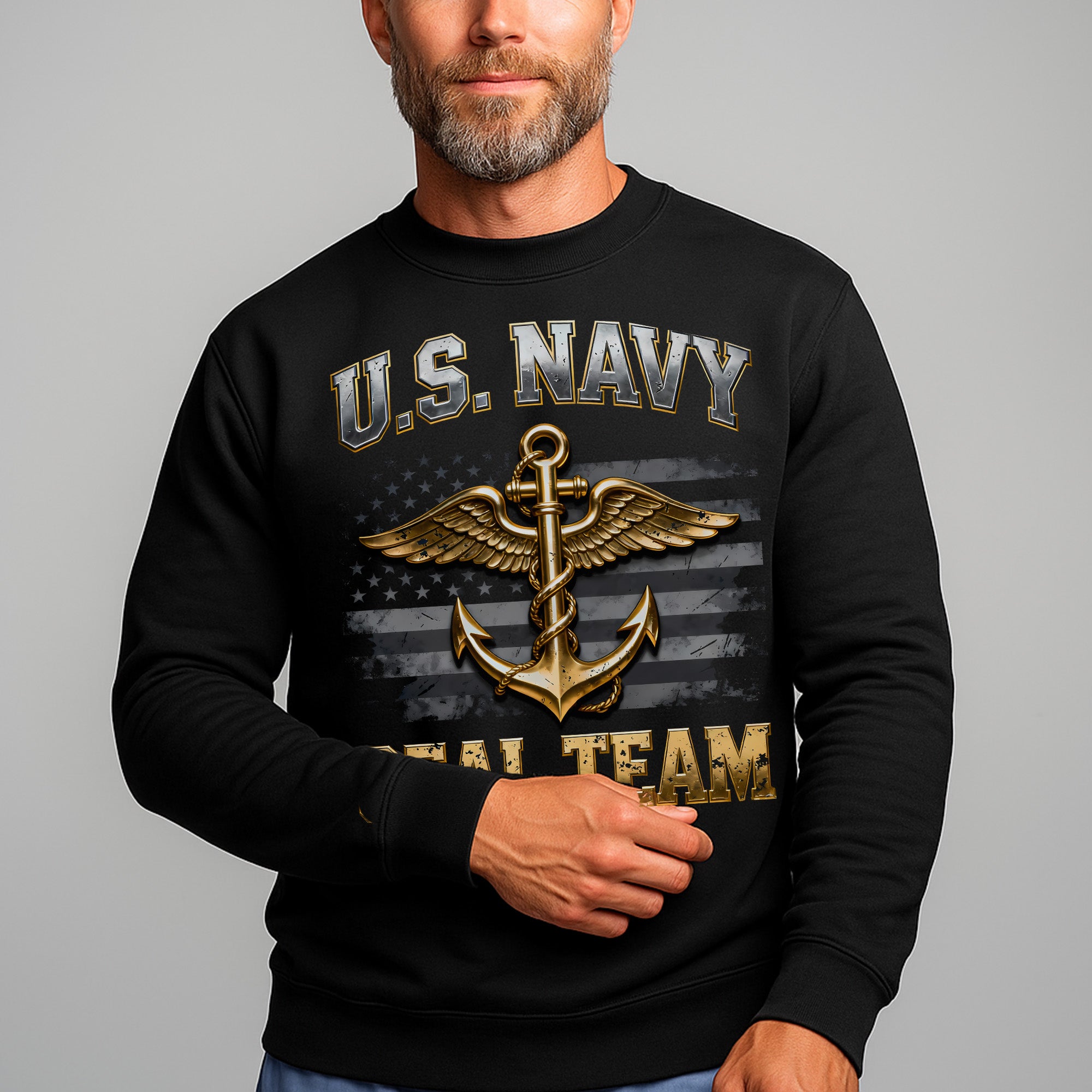 US Navy SEAL Team Proud US Military Veteran Honor Courage Brotherhood Strength Always Sweatshirt