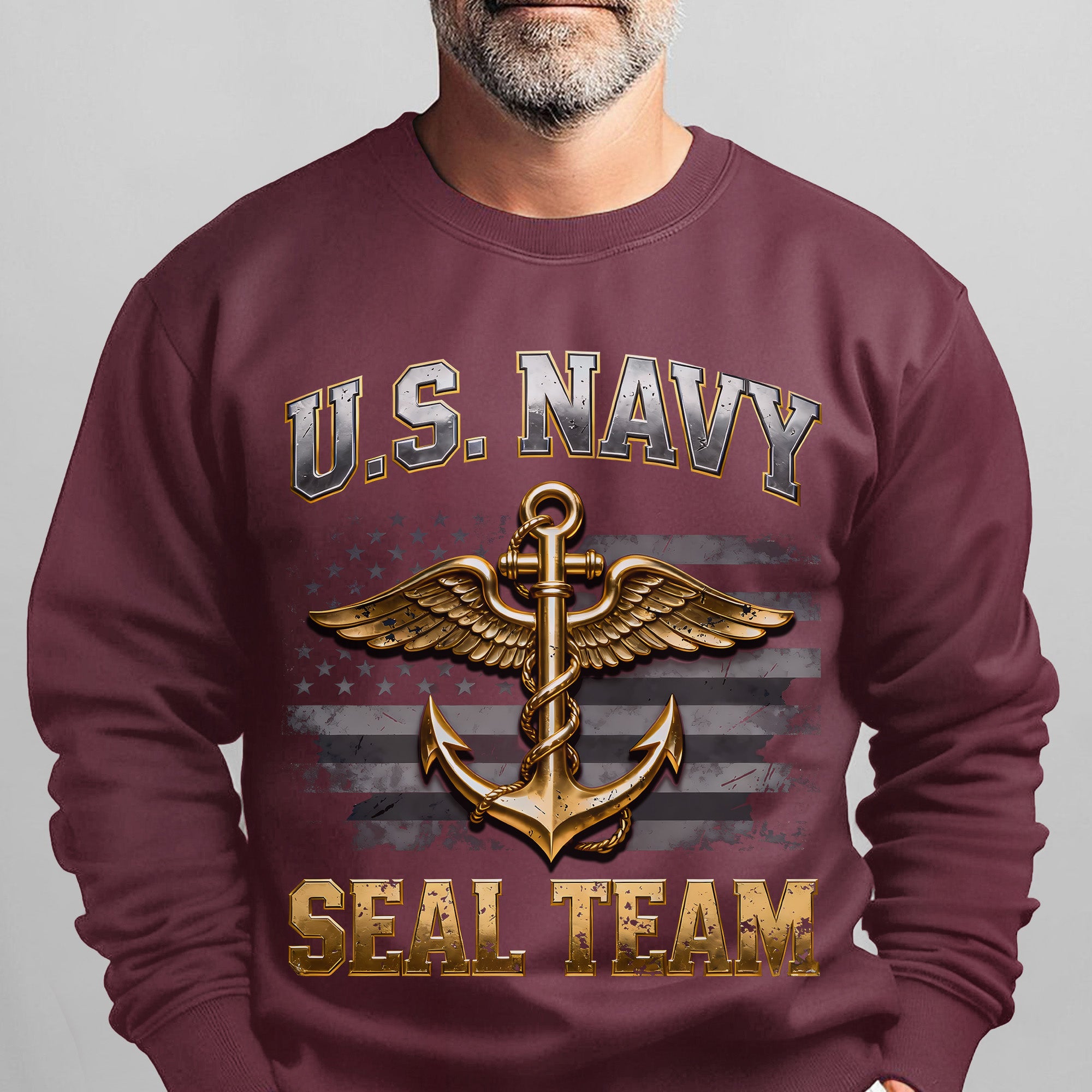 US Navy SEAL Team Proud US Military Veteran Honor Courage Brotherhood Strength Always Sweatshirt