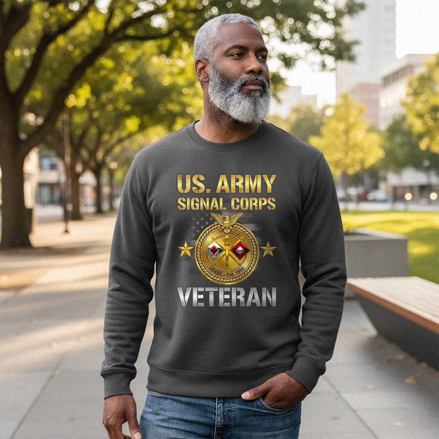 US Army Signal Corps Veteran Proud US Sweatshirt