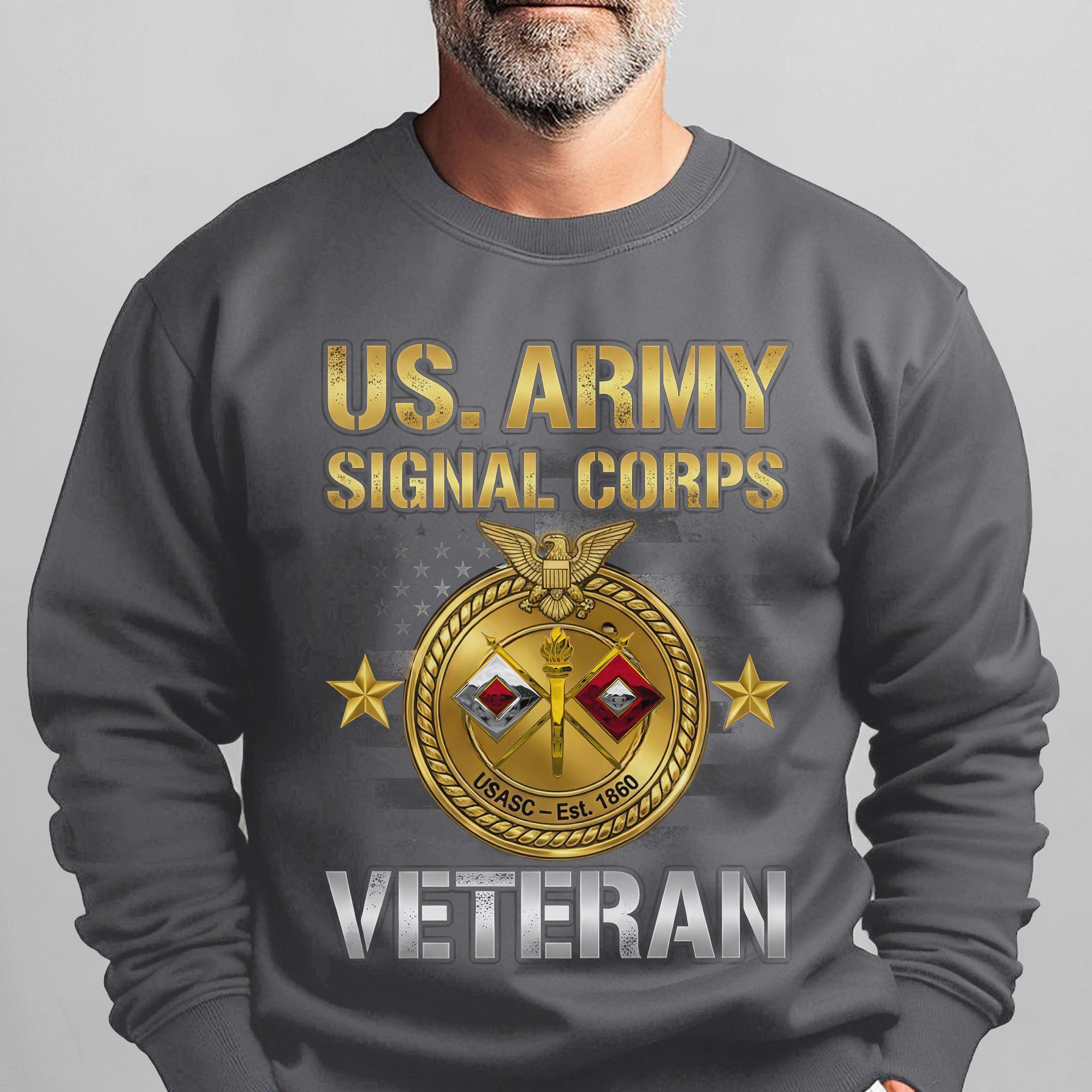 US Army Signal Corps Veteran Proud US Sweatshirt