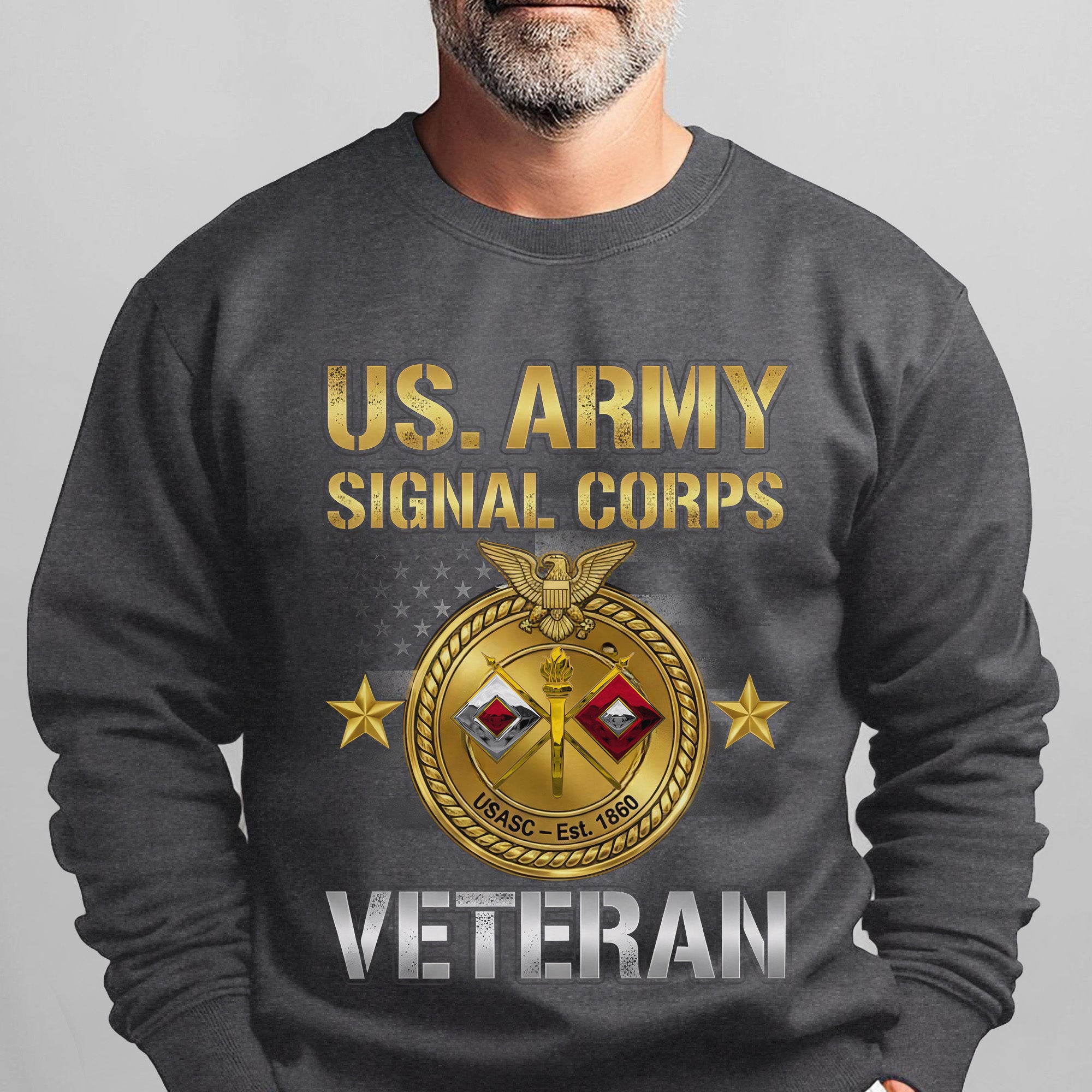 US Army Signal Corps Veteran Proud US Sweatshirt