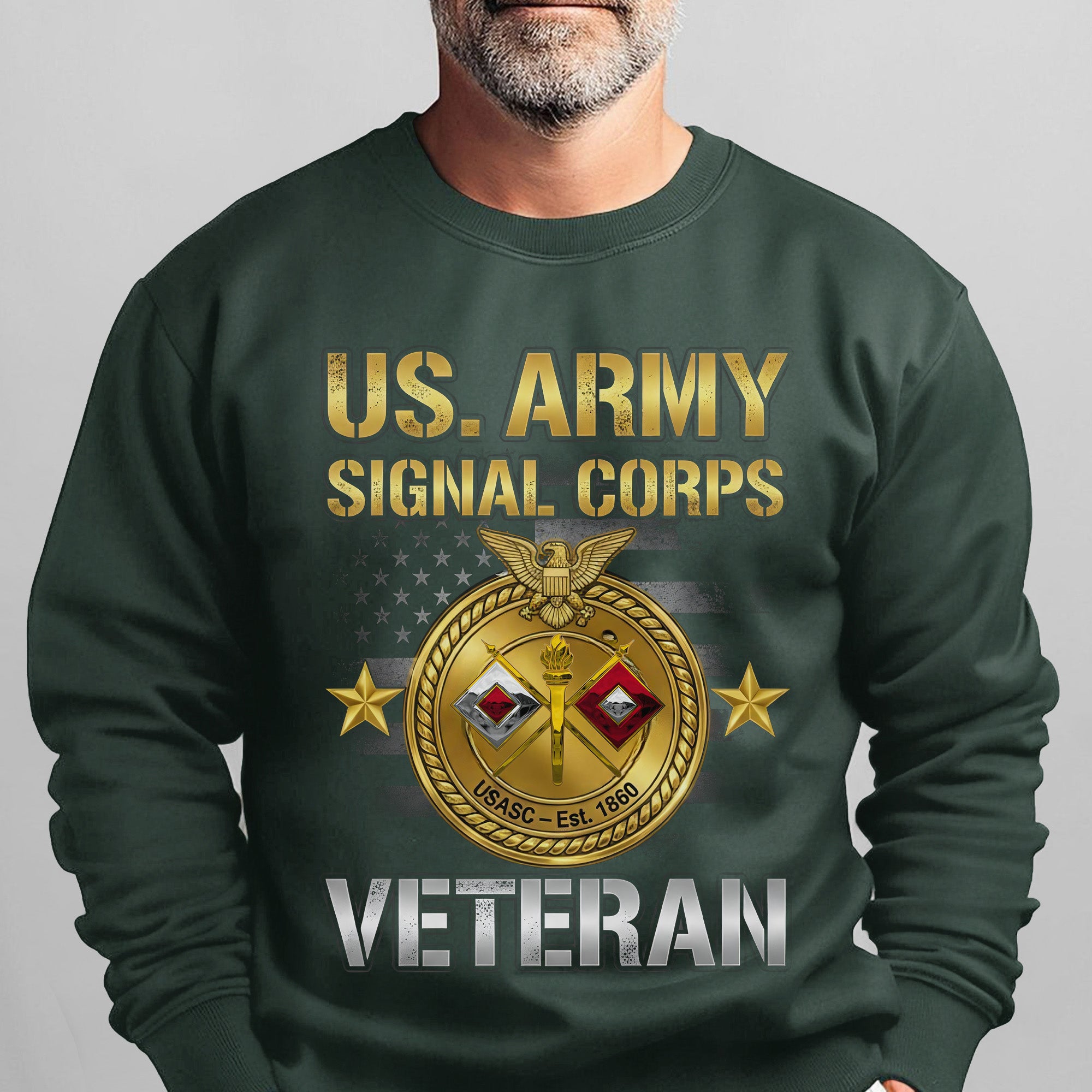 US Army Signal Corps Veteran Proud US Sweatshirt