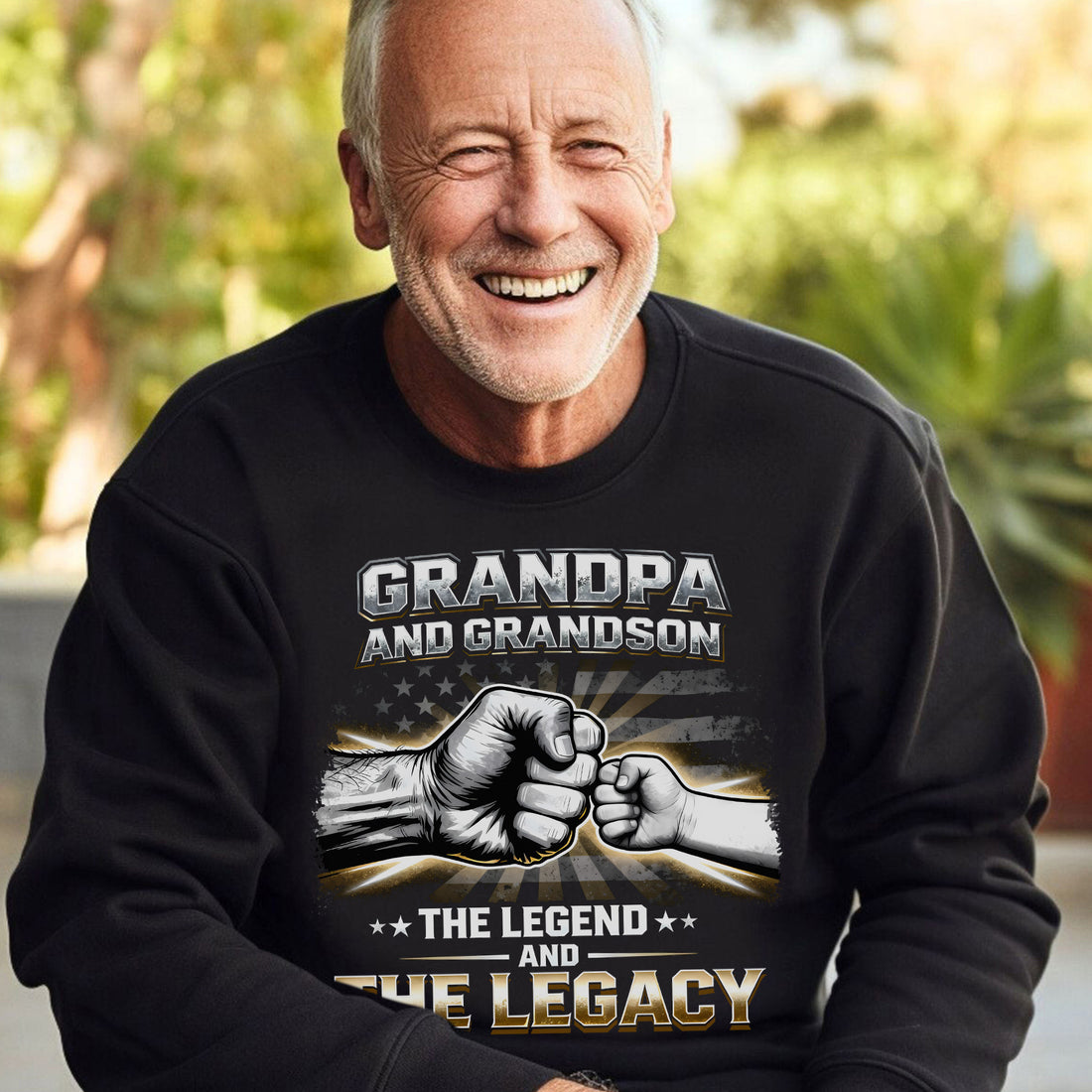 Grandpa and Grandson The Legend and The Legacy Proud US Military Veteran Honor Forever Sweatshirt