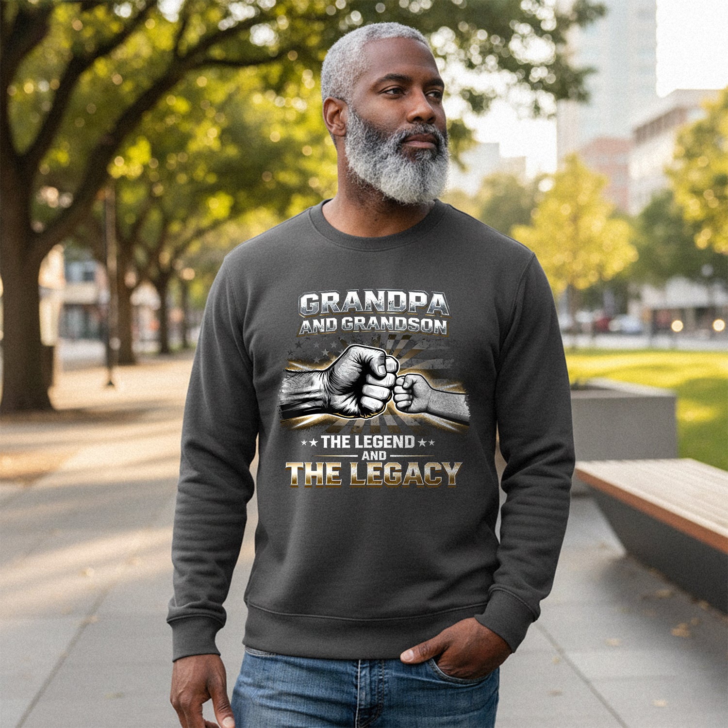 Grandpa and Grandson The Legend and The Sweatshirt