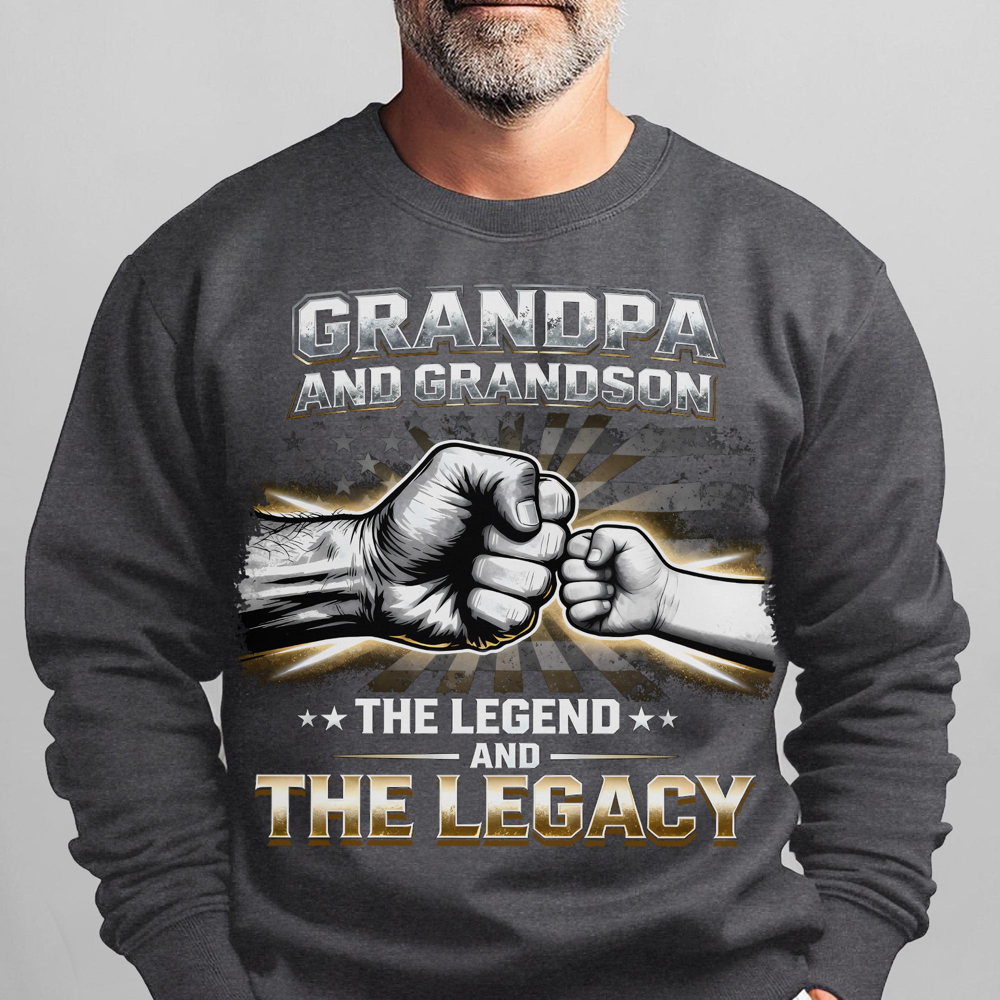 Grandpa and Grandson The Legend and The Legacy Proud US Military Veteran Honor Forever Sweatshirt