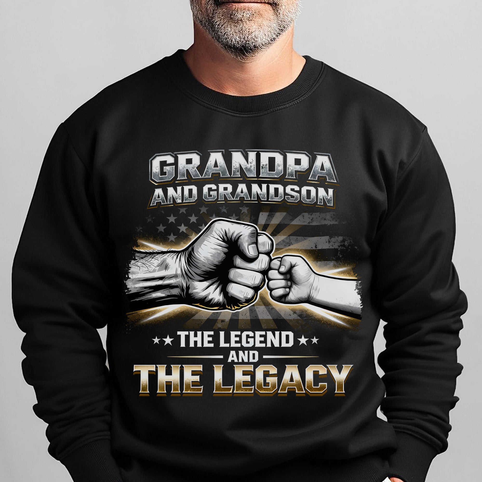 Grandpa and Grandson The Legend and The Legacy Proud US Military Veteran Honor Forever Sweatshirt
