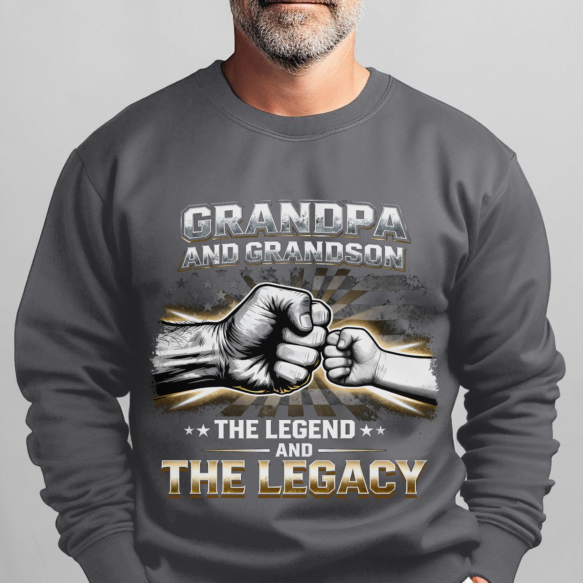 Grandpa and Grandson The Legend and The Legacy Proud US Military Veteran Honor Forever Sweatshirt