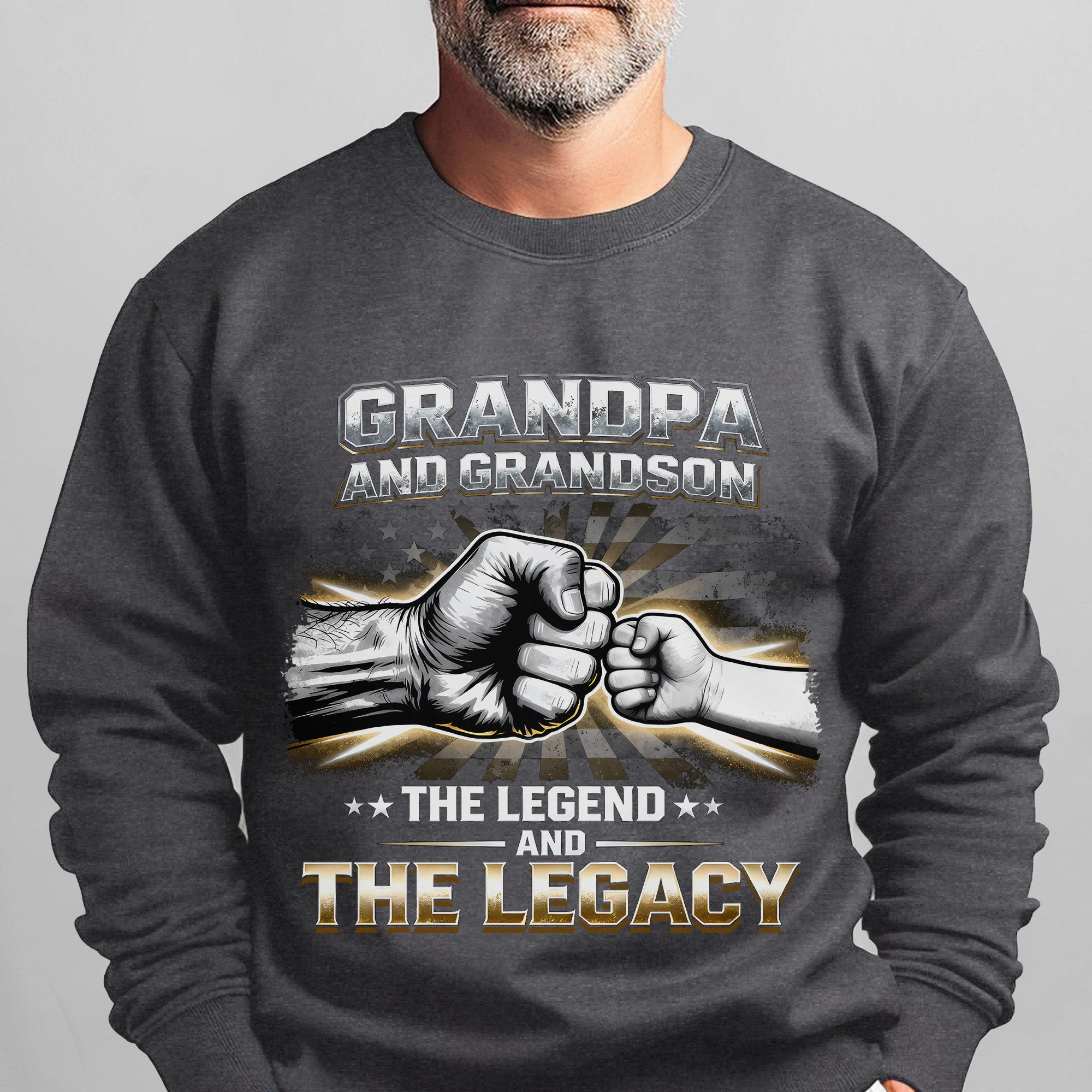 Grandpa and Grandson The Legend and The Legacy Proud US Military Veteran Honor Forever Sweatshirt