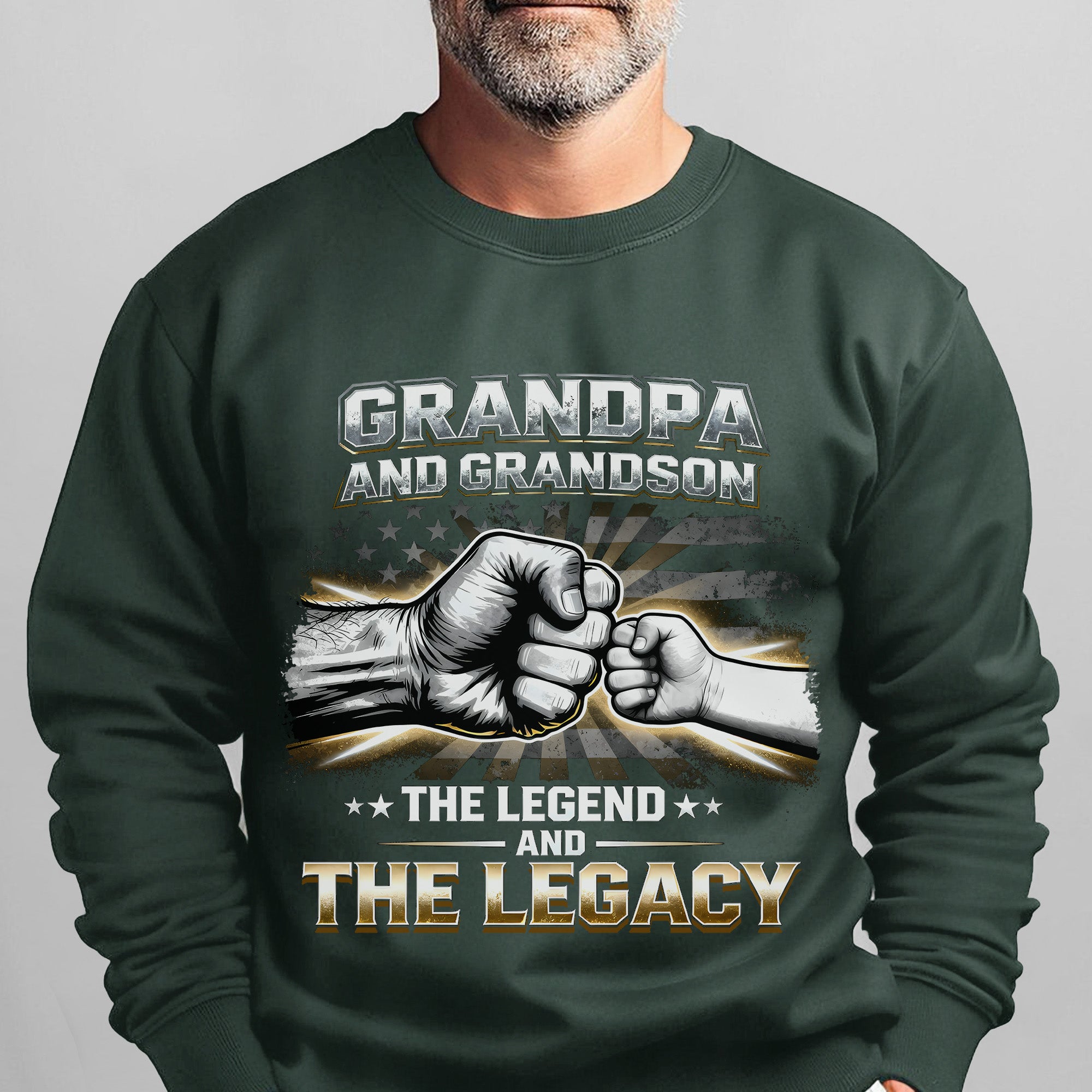 Grandpa and Grandson The Legend and The Legacy Proud US Military Veteran Honor Forever Sweatshirt