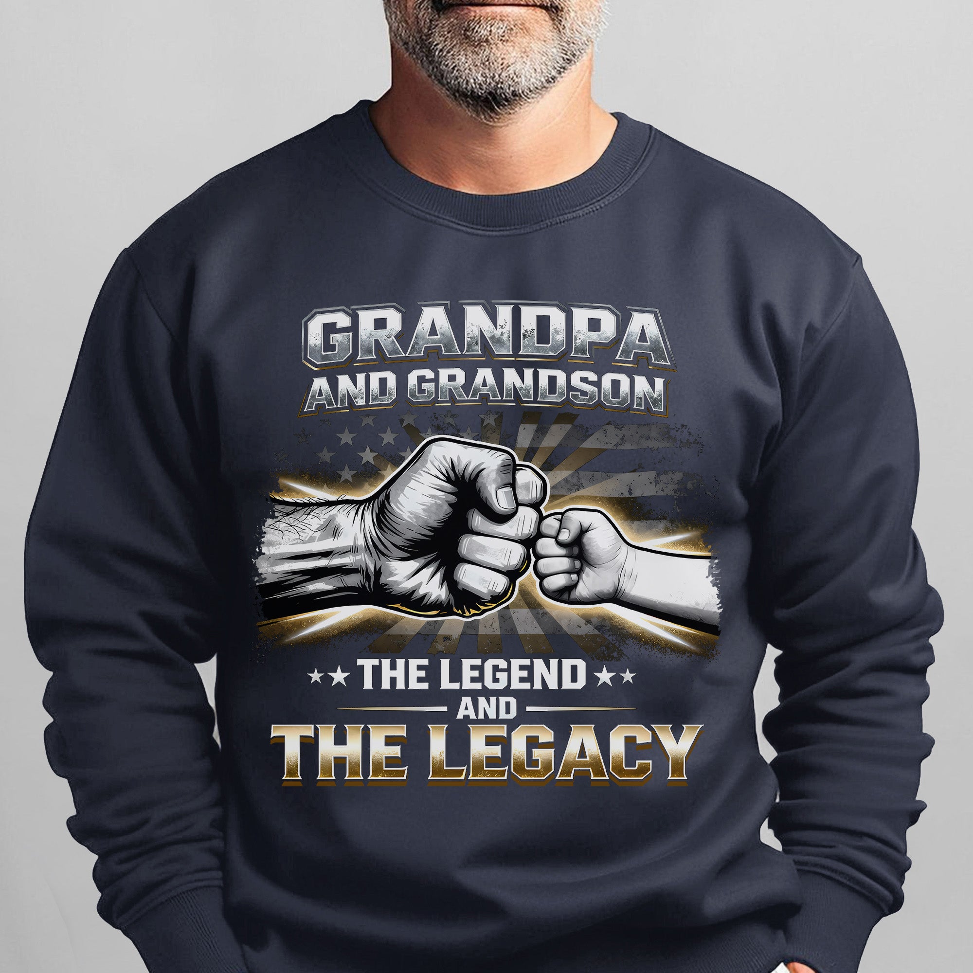 Grandpa and Grandson The Legend and The Legacy Proud US Military Veteran Honor Forever Sweatshirt
