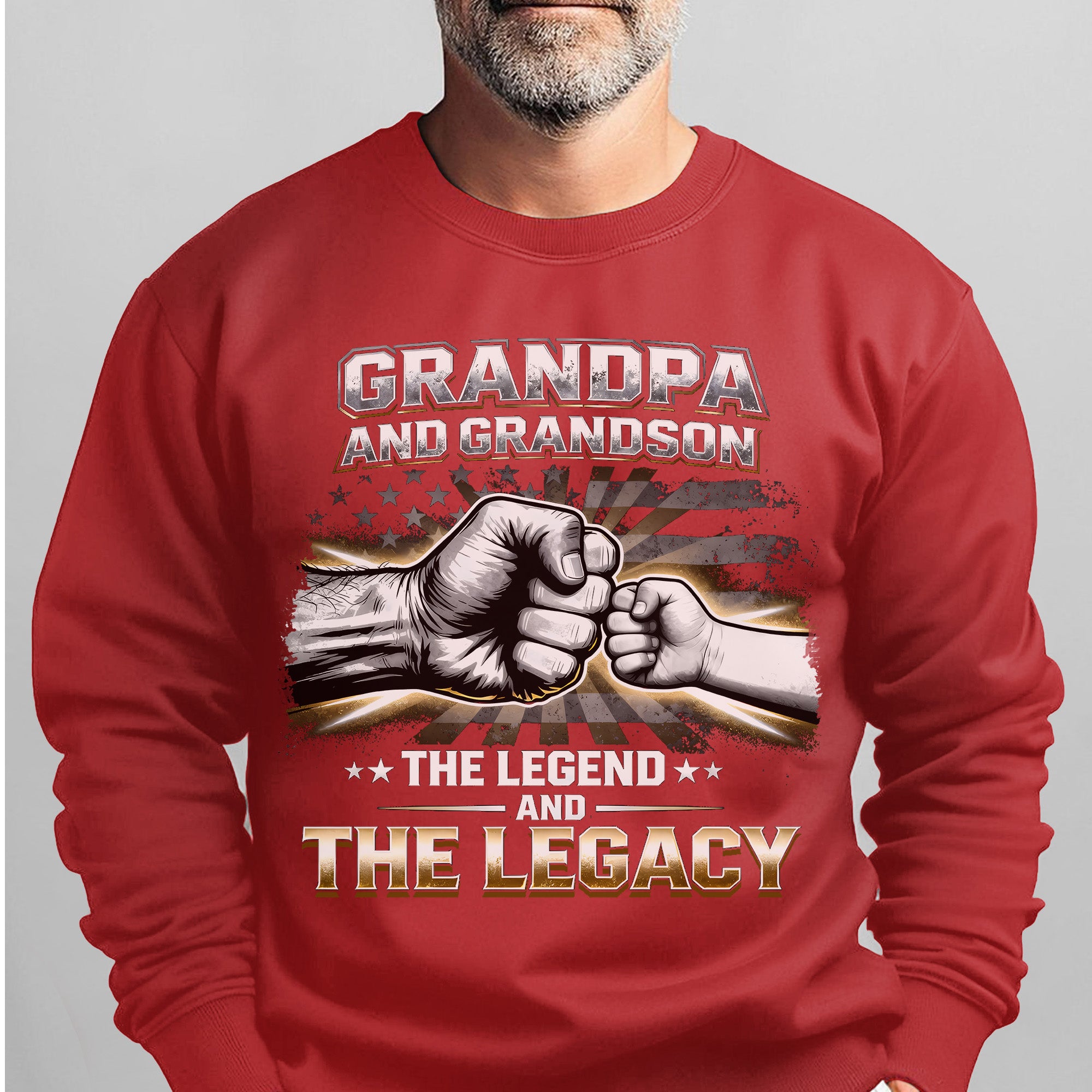 Grandpa and Grandson The Legend and The Legacy Proud US Military Veteran Honor Forever Sweatshirt