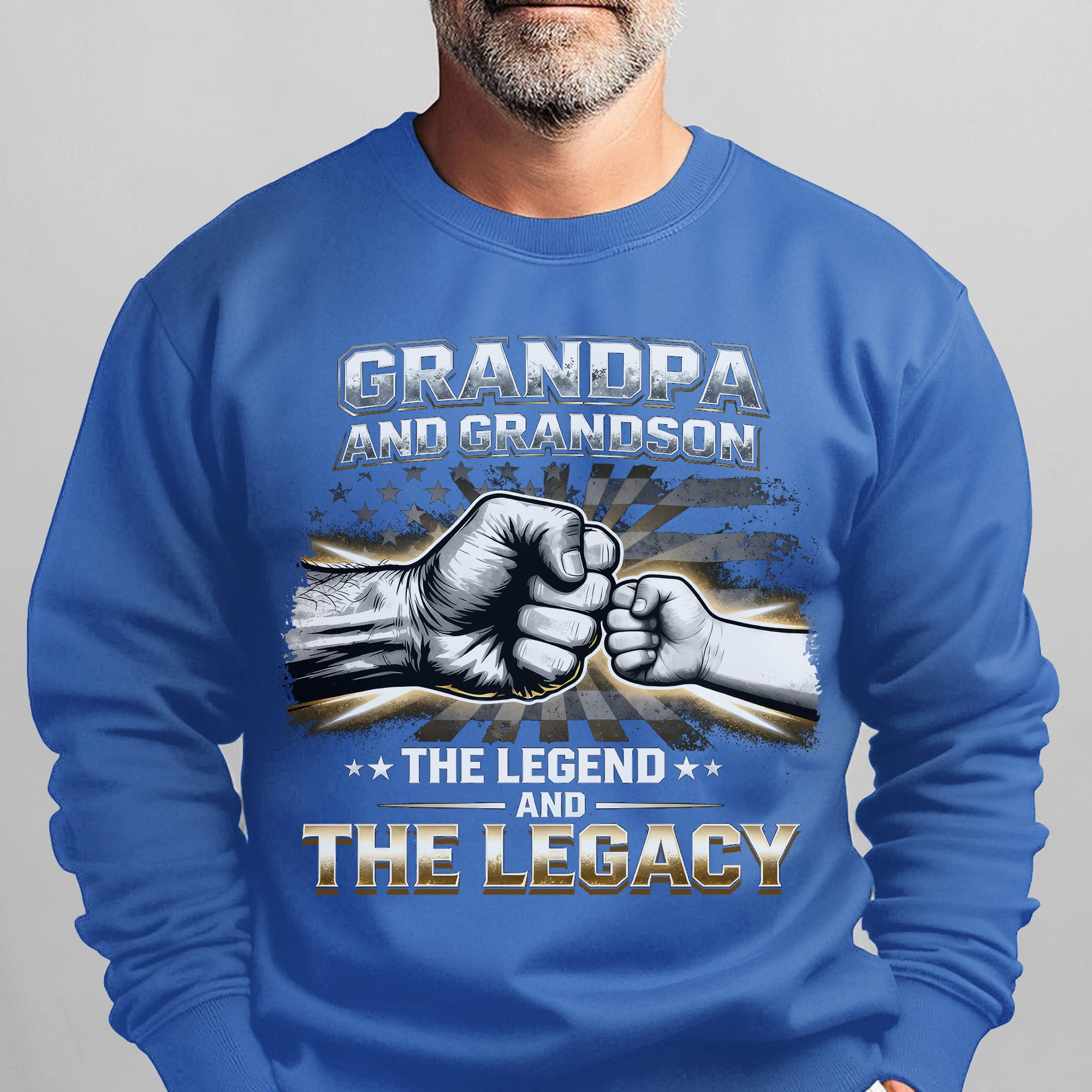 Grandpa and Grandson The Legend and The Legacy Proud US Military Veteran Honor Forever Sweatshirt