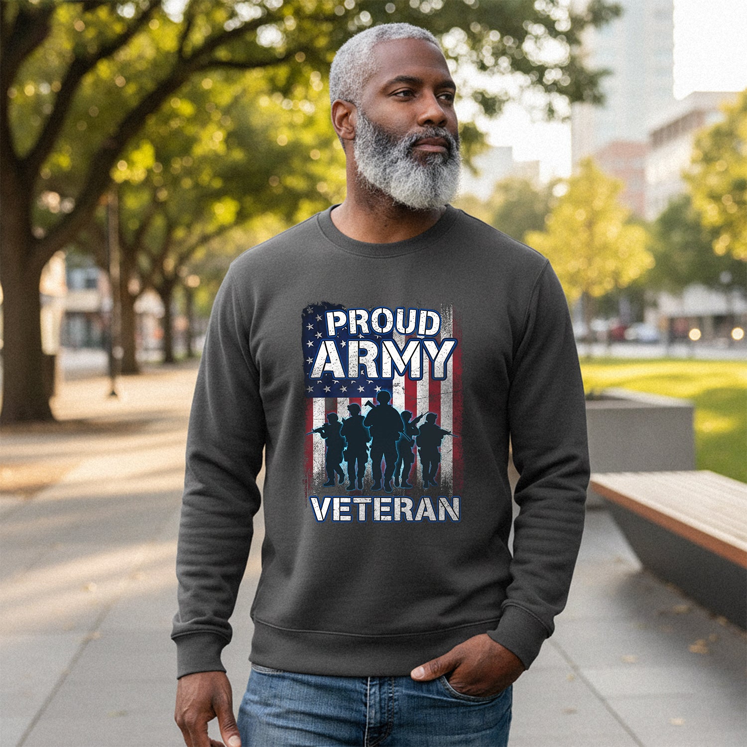 Proud Army Veteran US Military Honor Sweatshirt