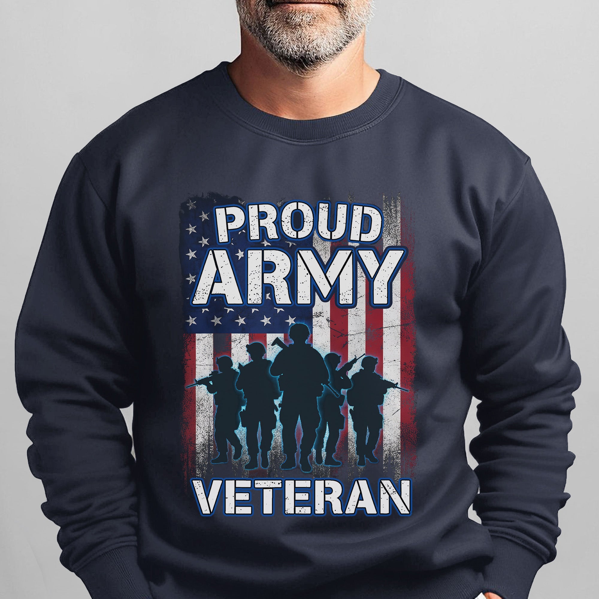Proud Army Veteran US Military Honor Courage Sacrifice Service Loyalty Never Forgotten Sweatshirt