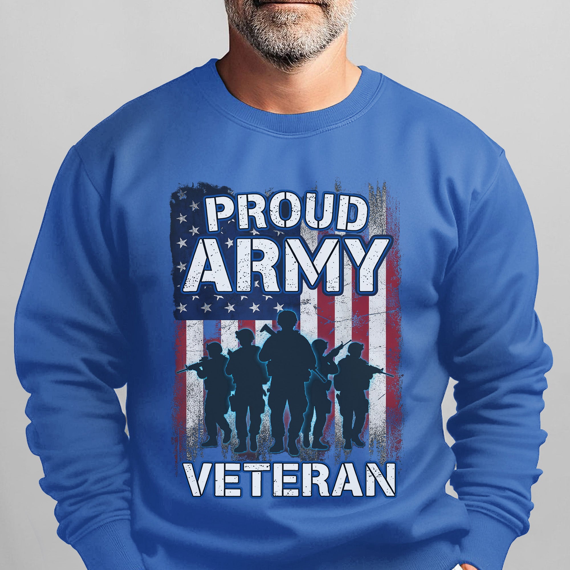 Proud Army Veteran US Military Honor Courage Sacrifice Service Loyalty Never Forgotten Sweatshirt