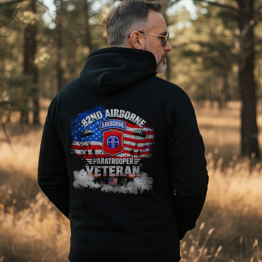 82nd Airborne Paratrooper Veteran Proud US Hoodie