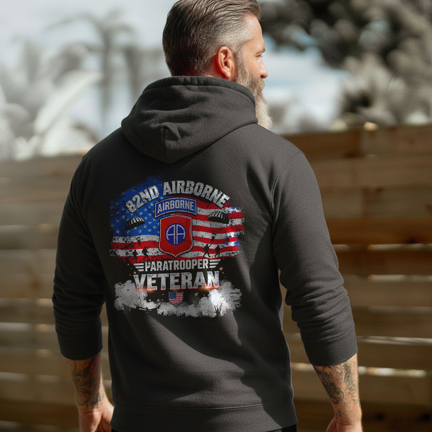 82nd Airborne Paratrooper Veteran Proud US Hoodie