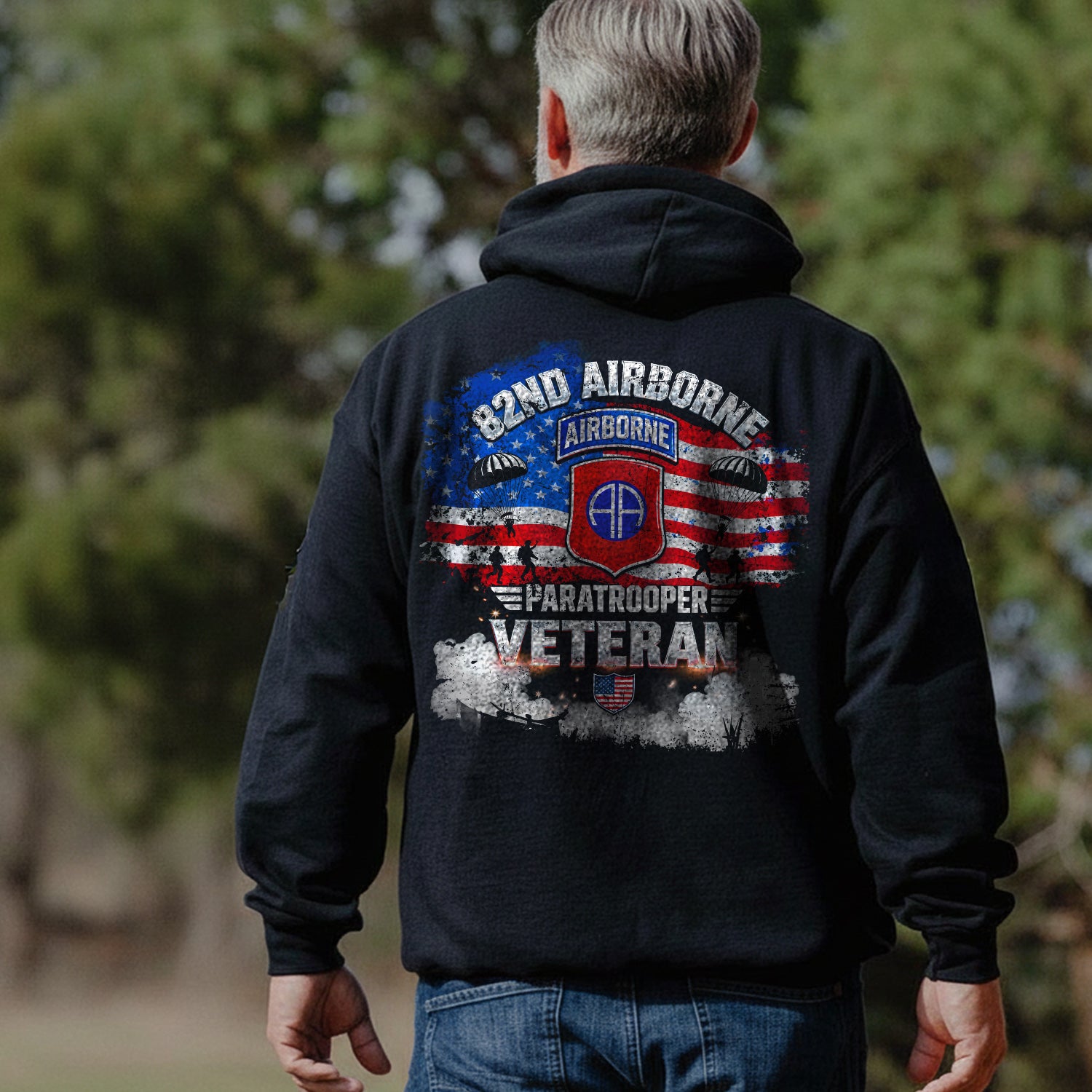82nd Airborne Paratrooper Veteran Proud US Hoodie