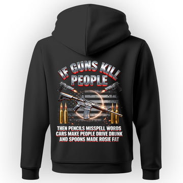 If Guns Kill People Pencils Misspell Words Hoodie