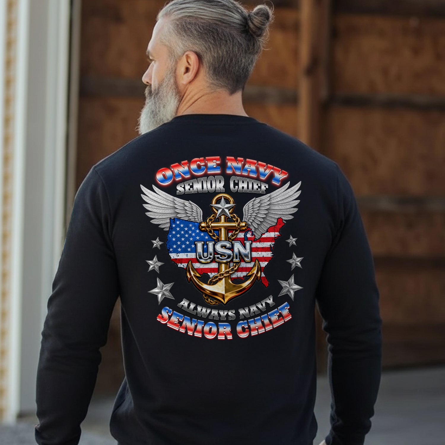 Once Navy Senior Chief Always Navy Sweatshirt