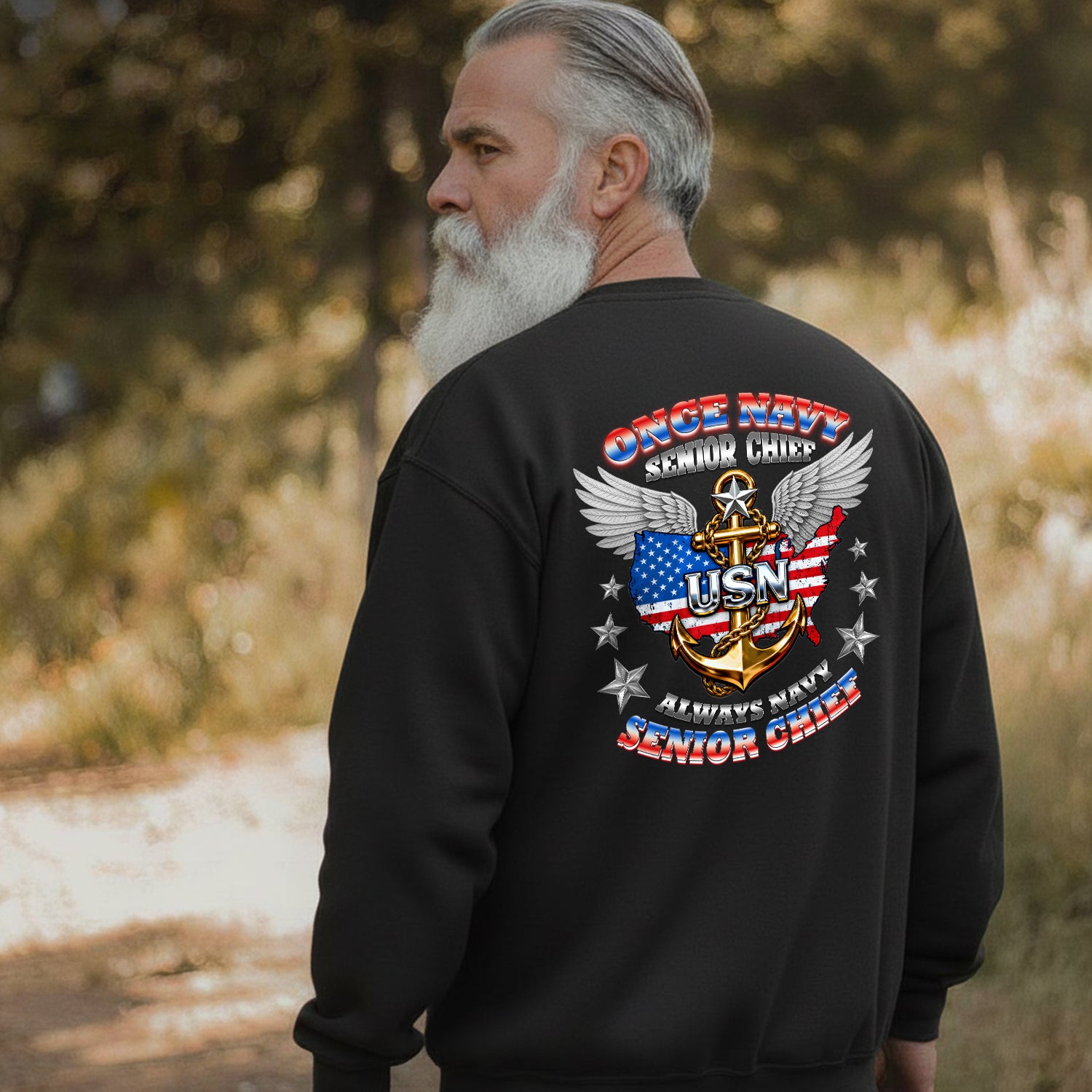 Once Navy Senior Chief Always Navy Sweatshirt