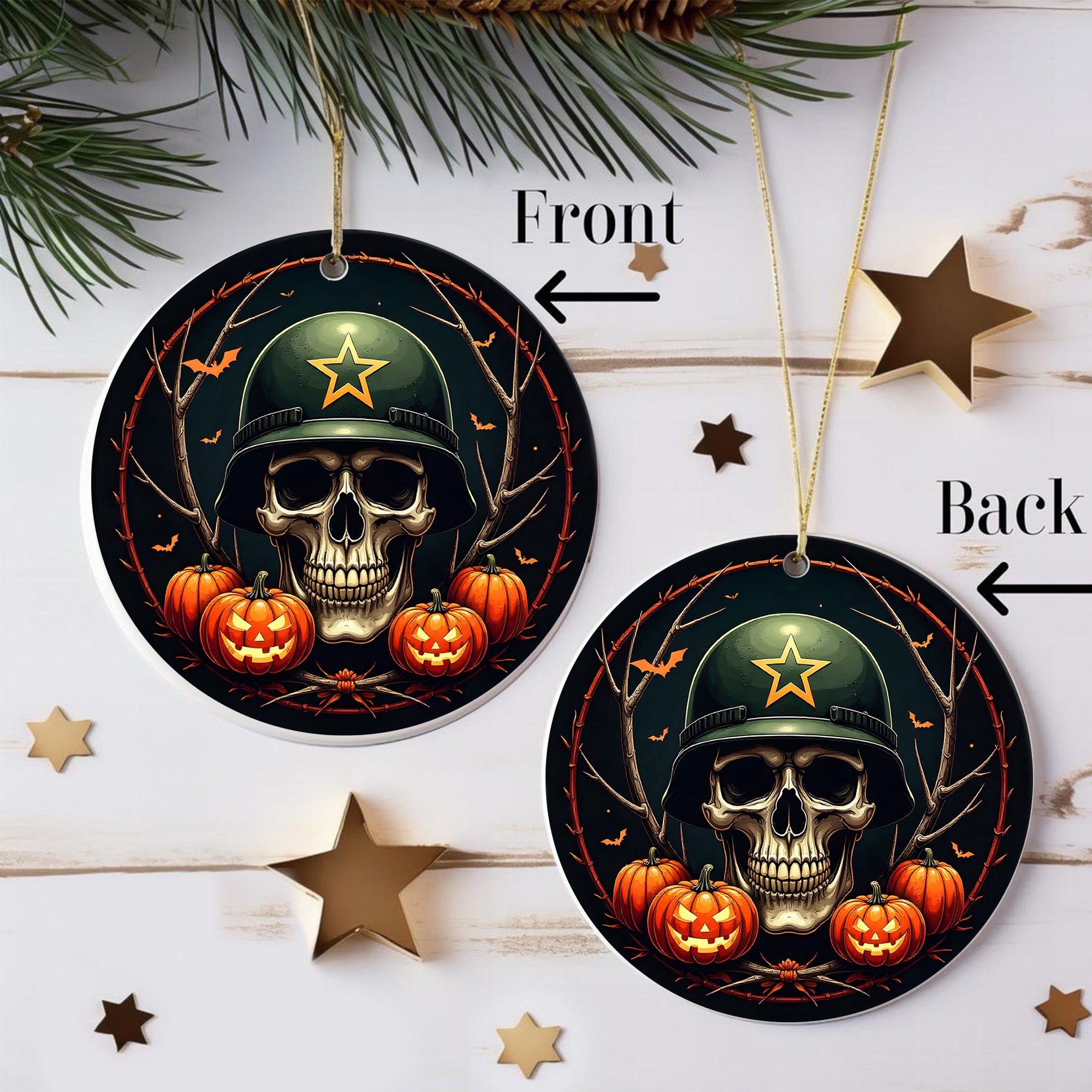 Salute Veteran Proud US Military Veteran Honor Courage Sacrifice Loyalty Forever Remembered Ornament