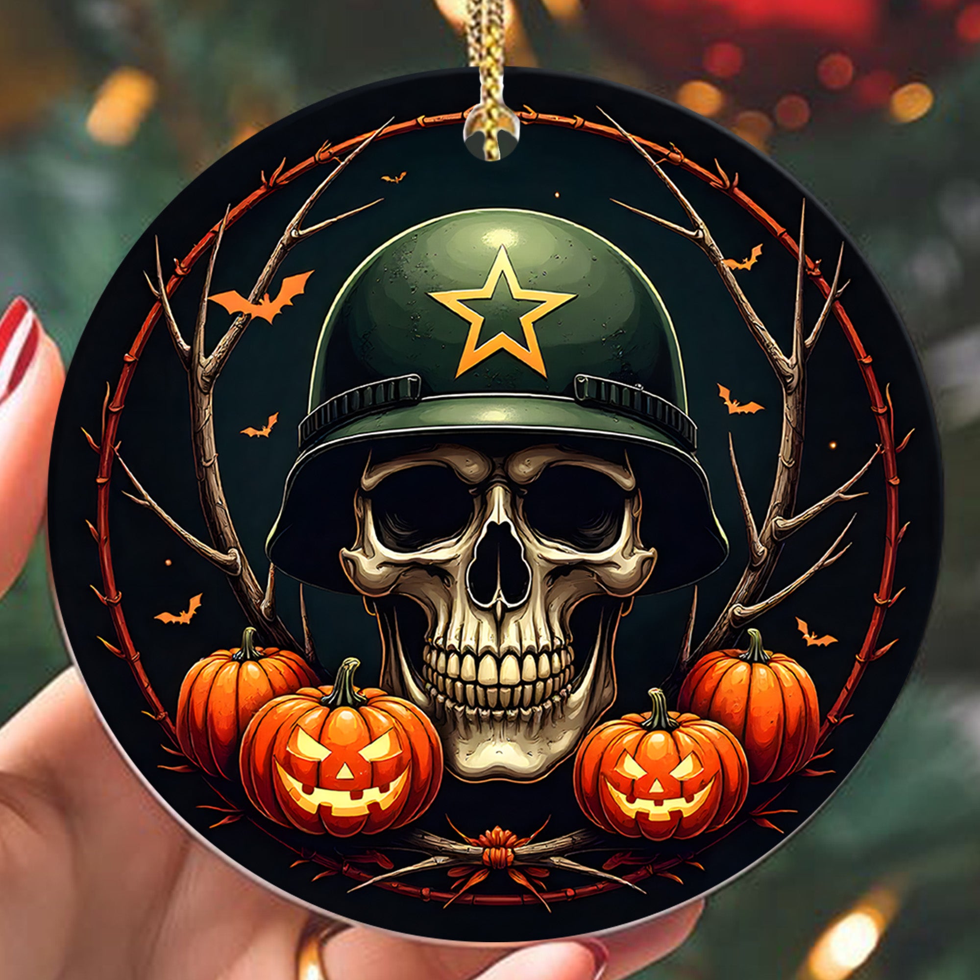 Salute Veteran Proud US Military Veteran Honor Courage Sacrifice Loyalty Forever Remembered Ornament