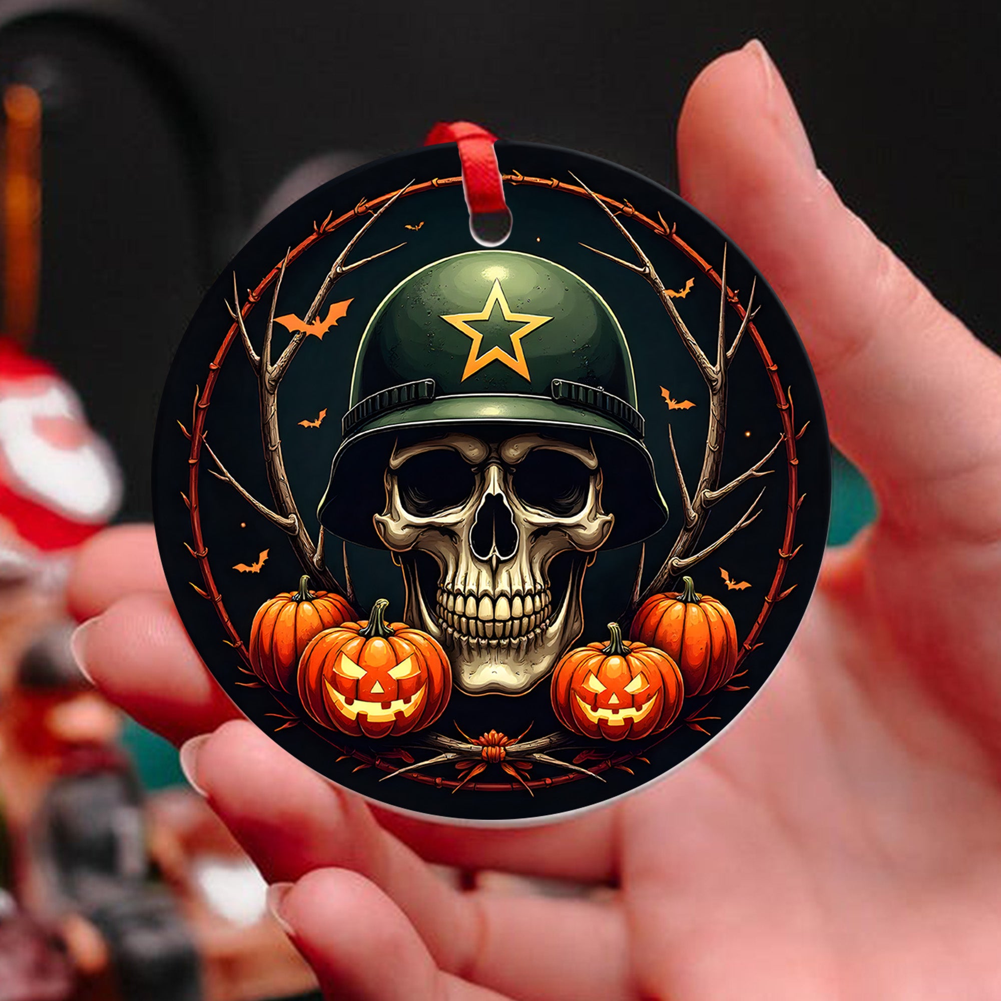 Salute Veteran Proud US Military Veteran Honor Courage Sacrifice Loyalty Forever Remembered Ornament