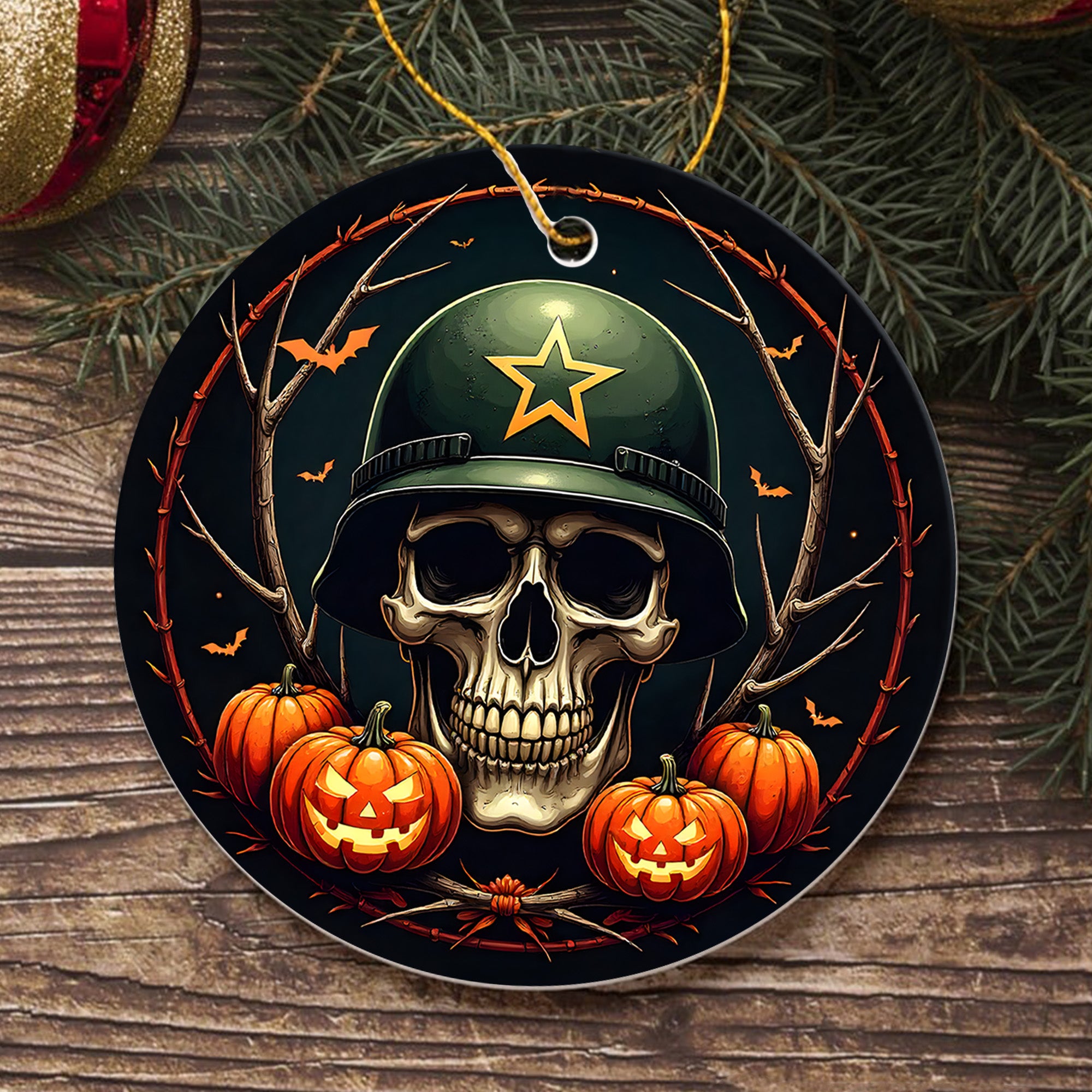 Salute Veteran Proud US Military Veteran Honor Courage Sacrifice Loyalty Forever Remembered Ornament