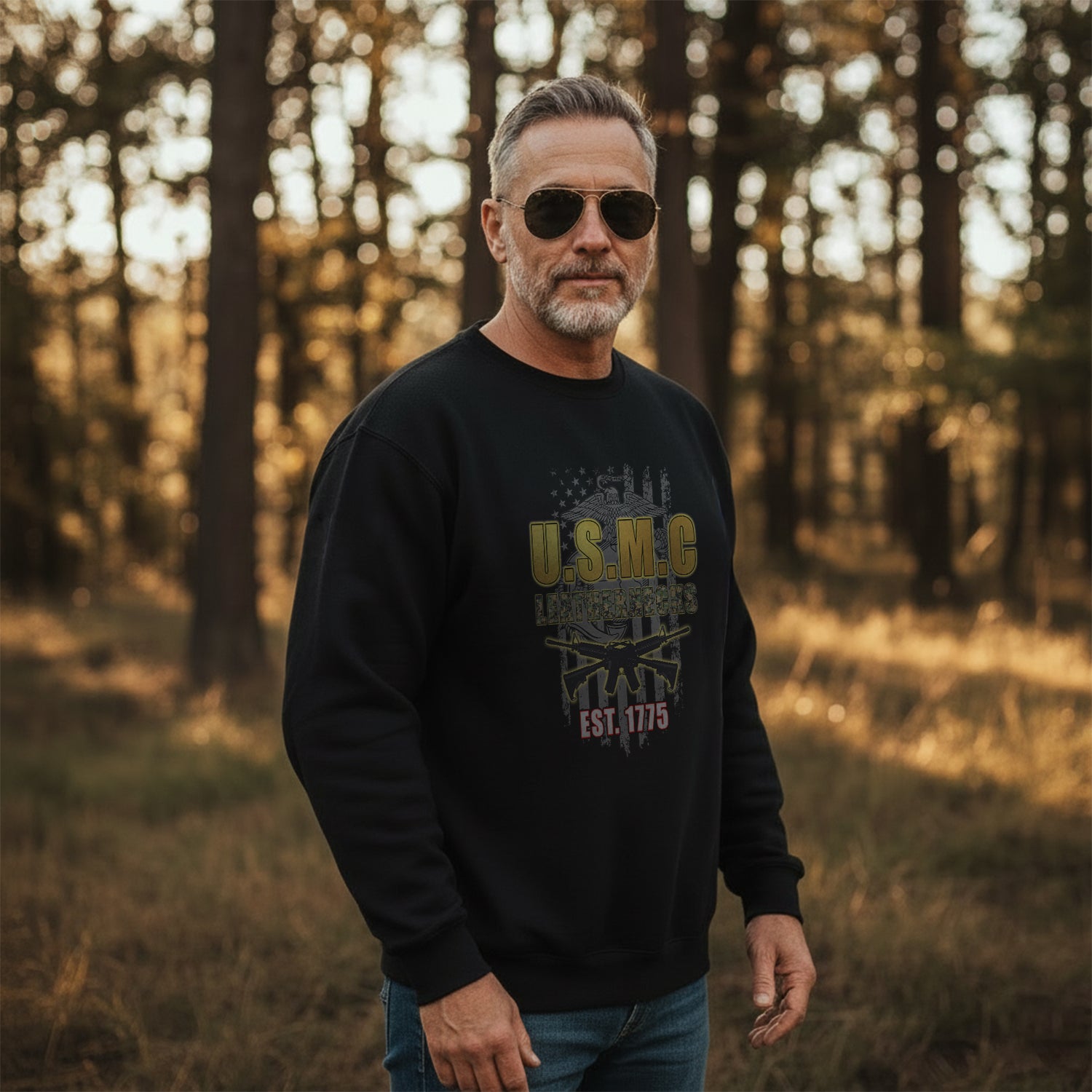 USMC Leathernecks Est 1775 Proud US Sweatshirt