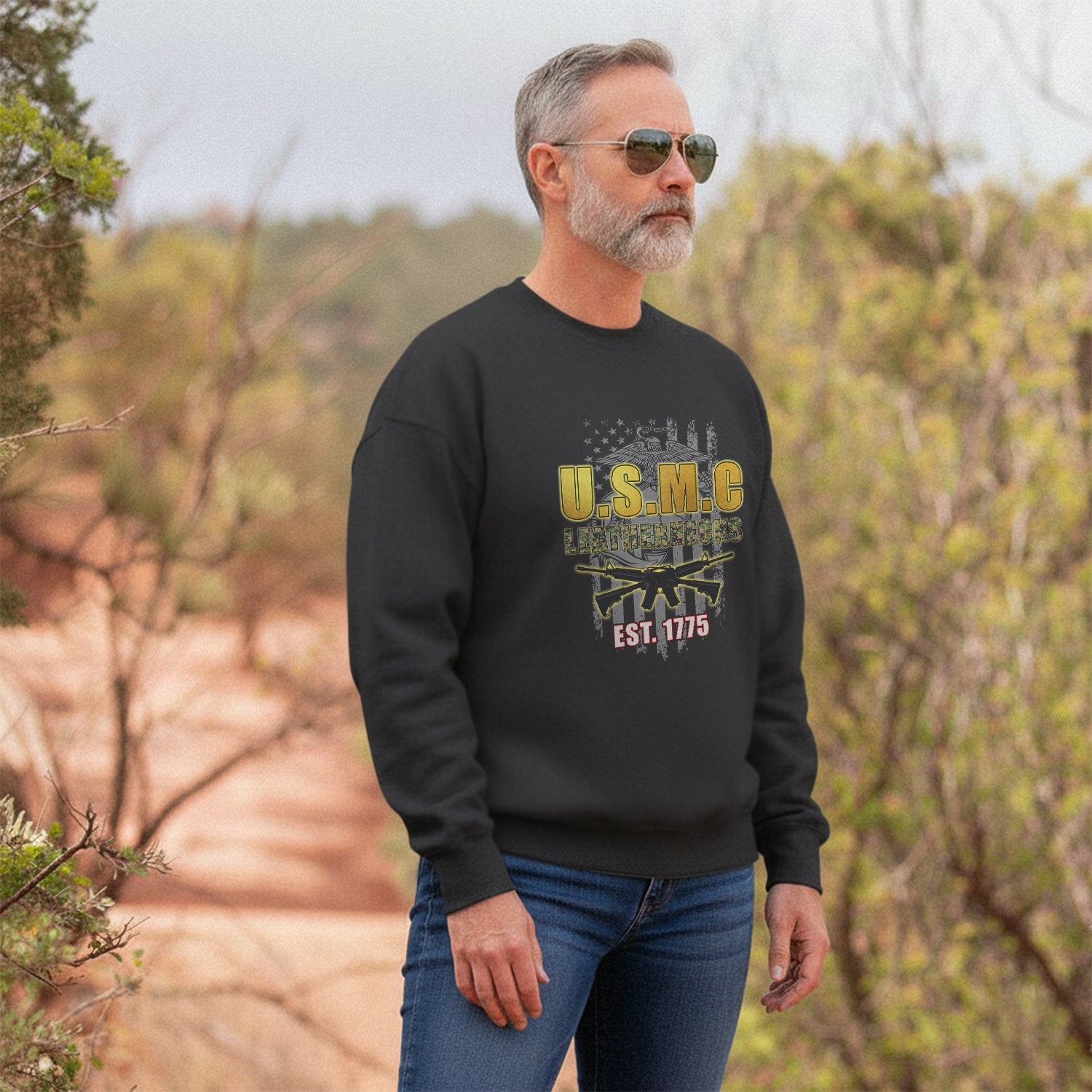 USMC Leathernecks Est 1775 Proud US Sweatshirt