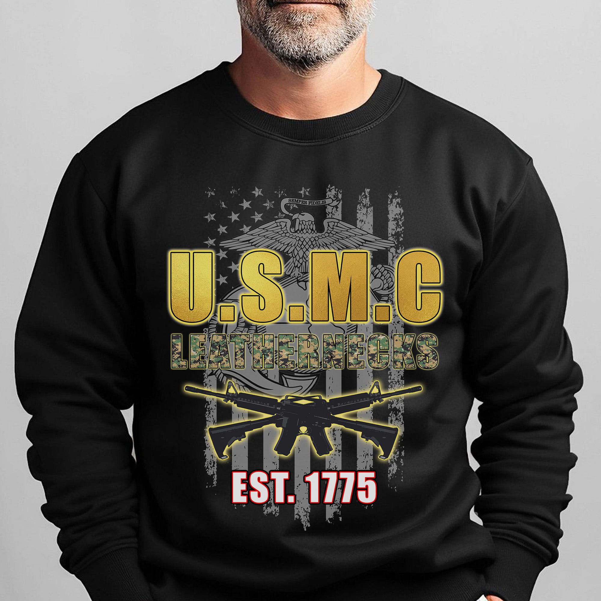 USMC Leathernecks Est 1775 Proud US Sweatshirt