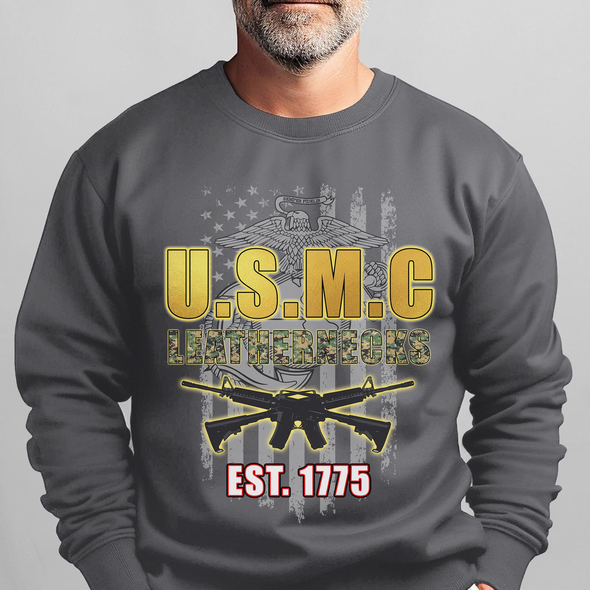 USMC Leathernecks Est 1775 Proud US Sweatshirt