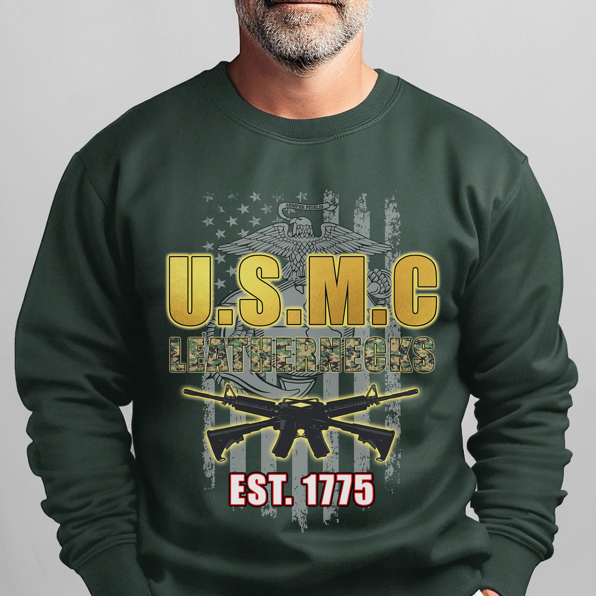 USMC Leathernecks Est 1775 Proud US Sweatshirt