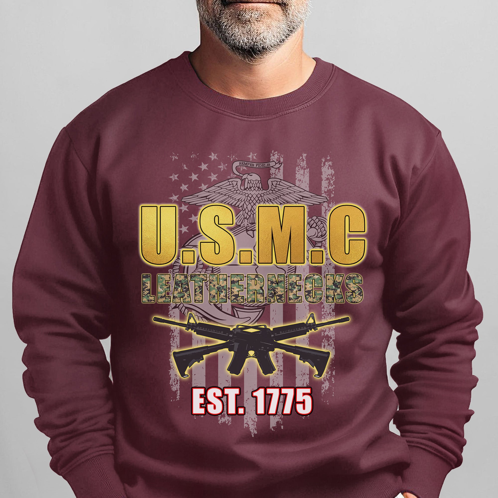 USMC Leathernecks Est 1775 Proud US Sweatshirt
