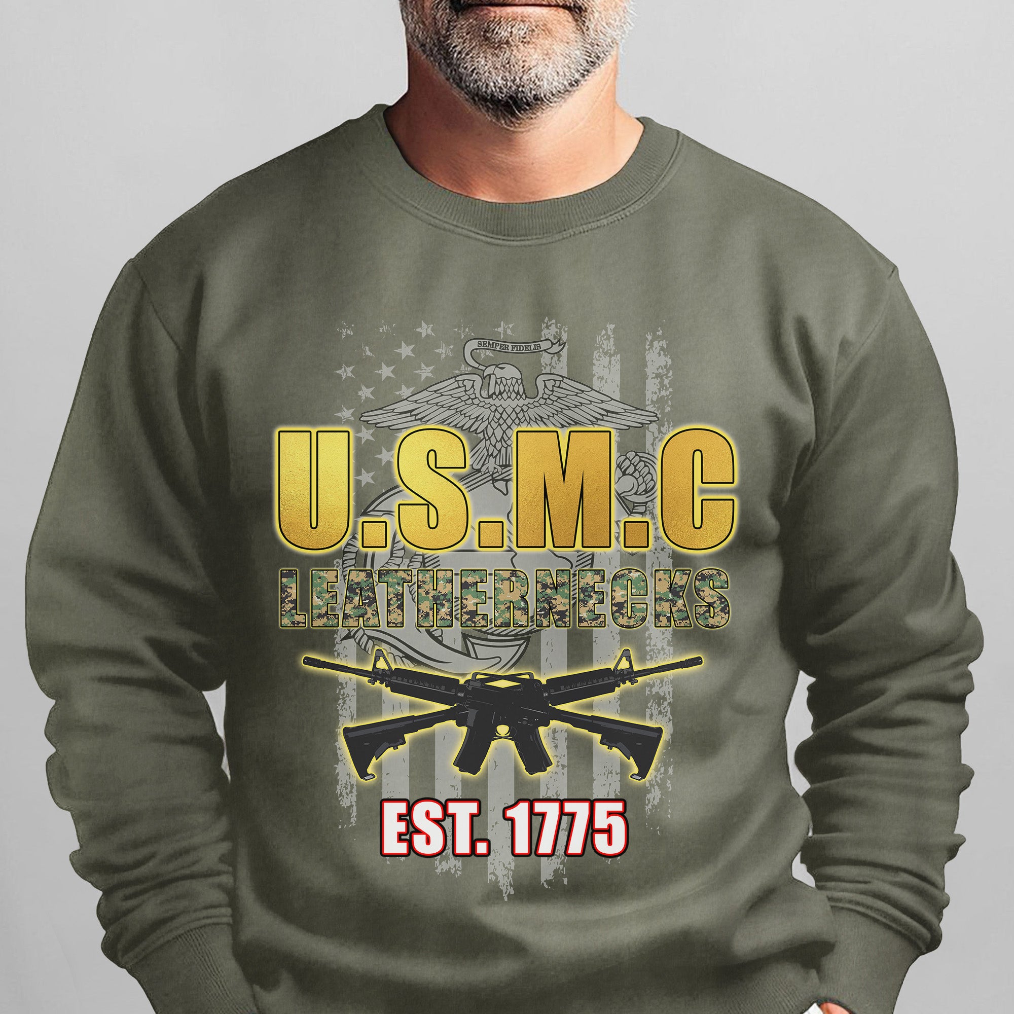 USMC Leathernecks Est 1775 Proud US Sweatshirt
