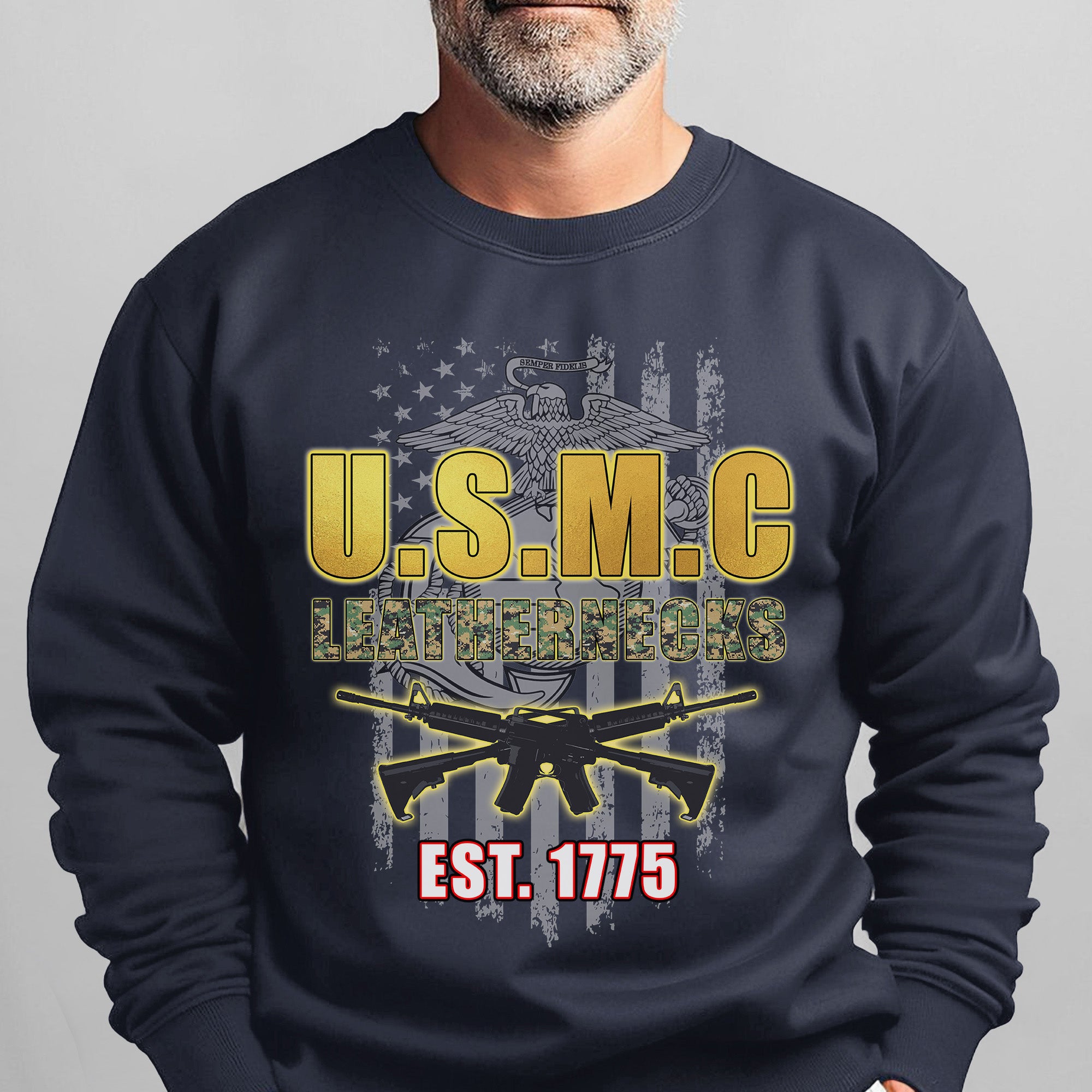USMC Leathernecks Est 1775 Proud US Sweatshirt