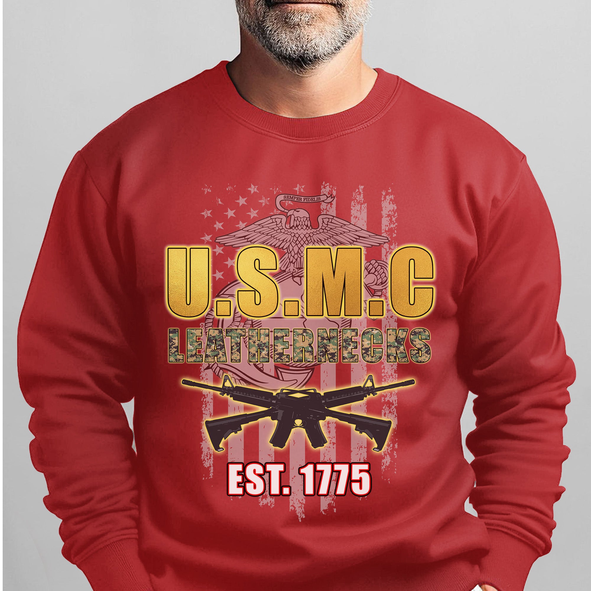 USMC Leathernecks Est 1775 Proud US Sweatshirt